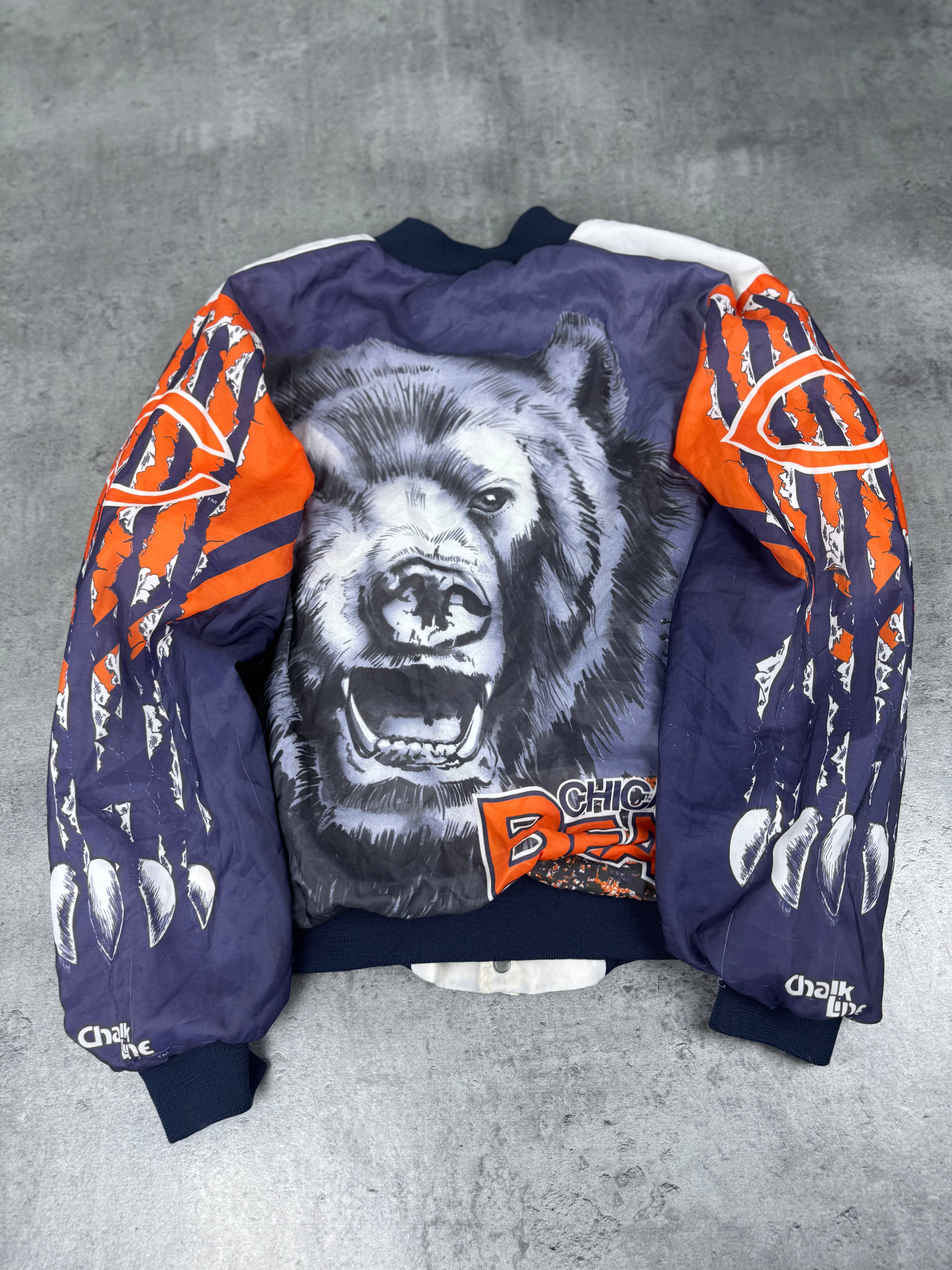 Rare 90s Chalk Line Chicago Bears NFL Bomber Jacket Kurtka sportowa AOP all over print usa nba