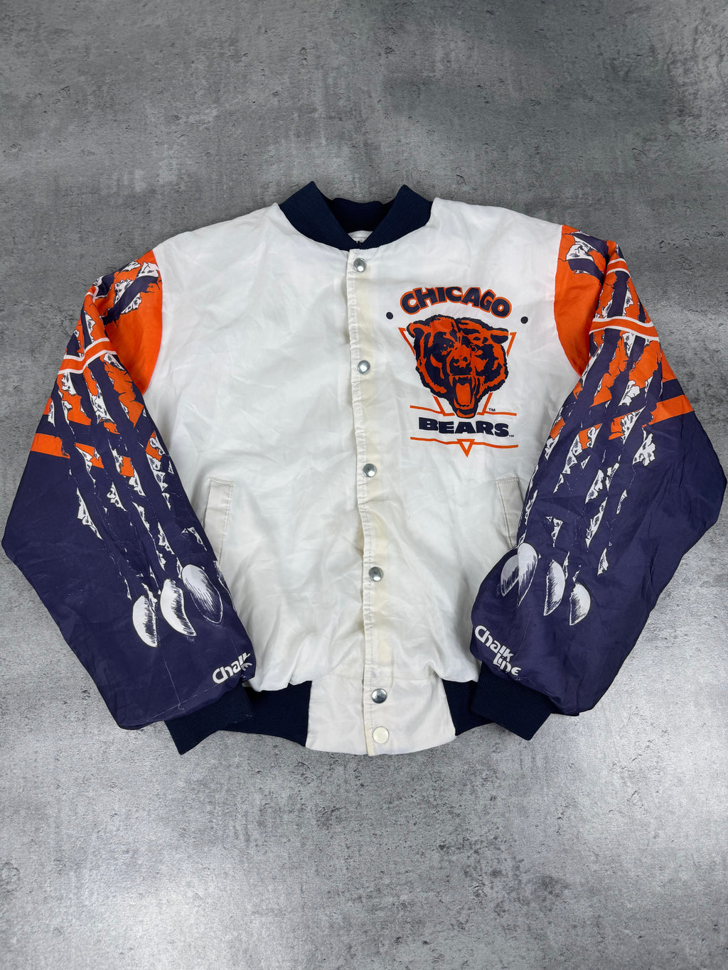 Rare 90s Chalk Line Chicago Bears NFL Bomber Jacket Kurtka sportowa AOP all over print usa nba