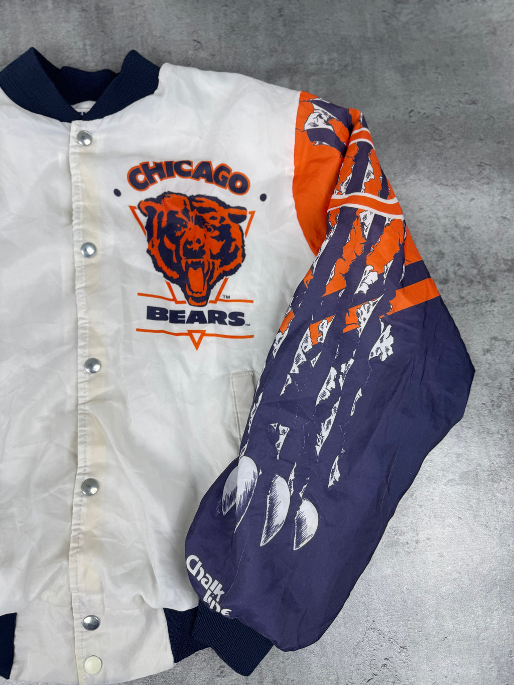 Rare 90s Chalk Line Chicago Bears NFL Bomber Jacket Kurtka sportowa AOP all over print usa nba