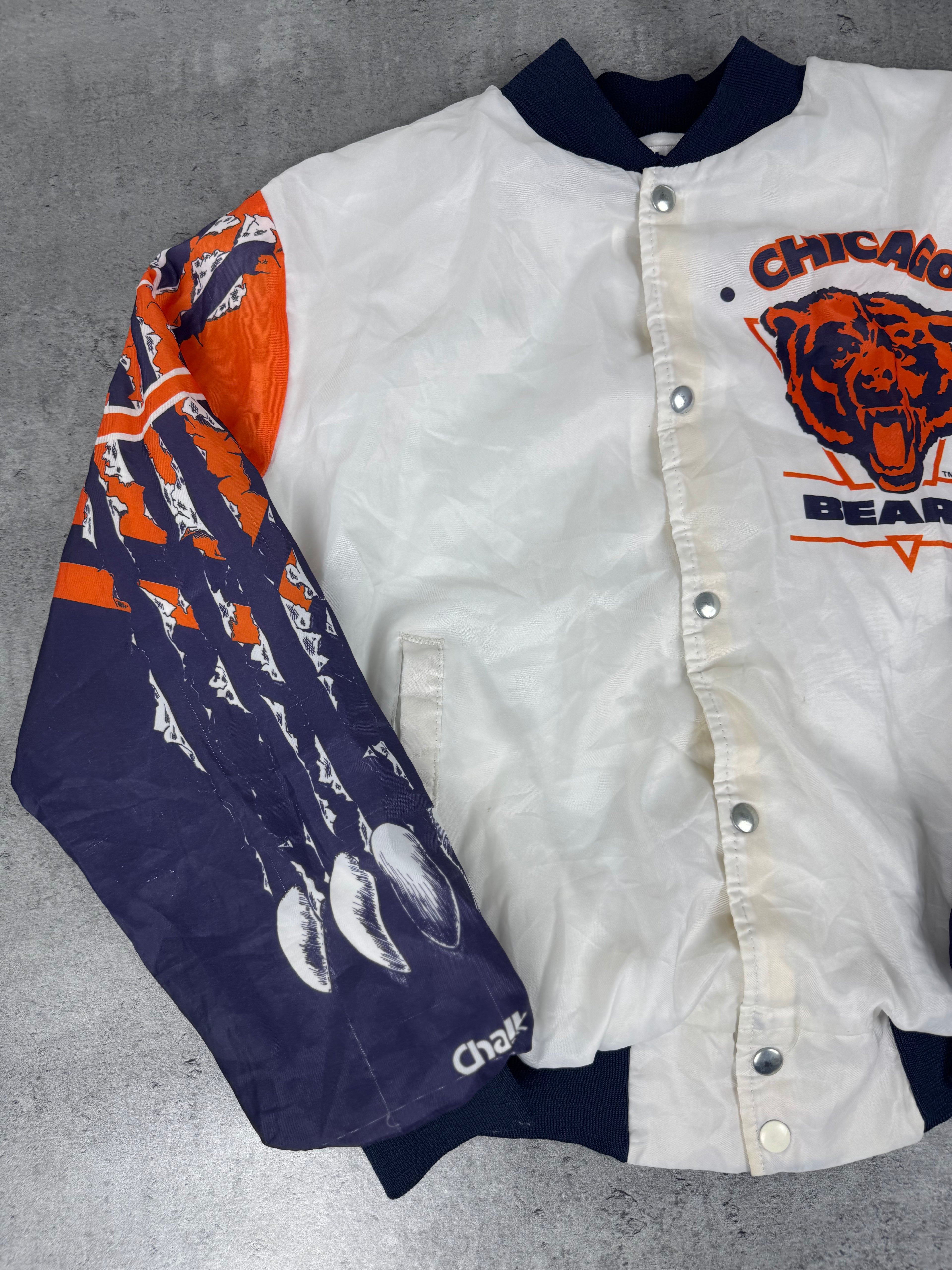 Rare 90s Chalk Line Chicago Bears NFL Bomber Jacket Kurtka sportowa AOP all over print usa nba