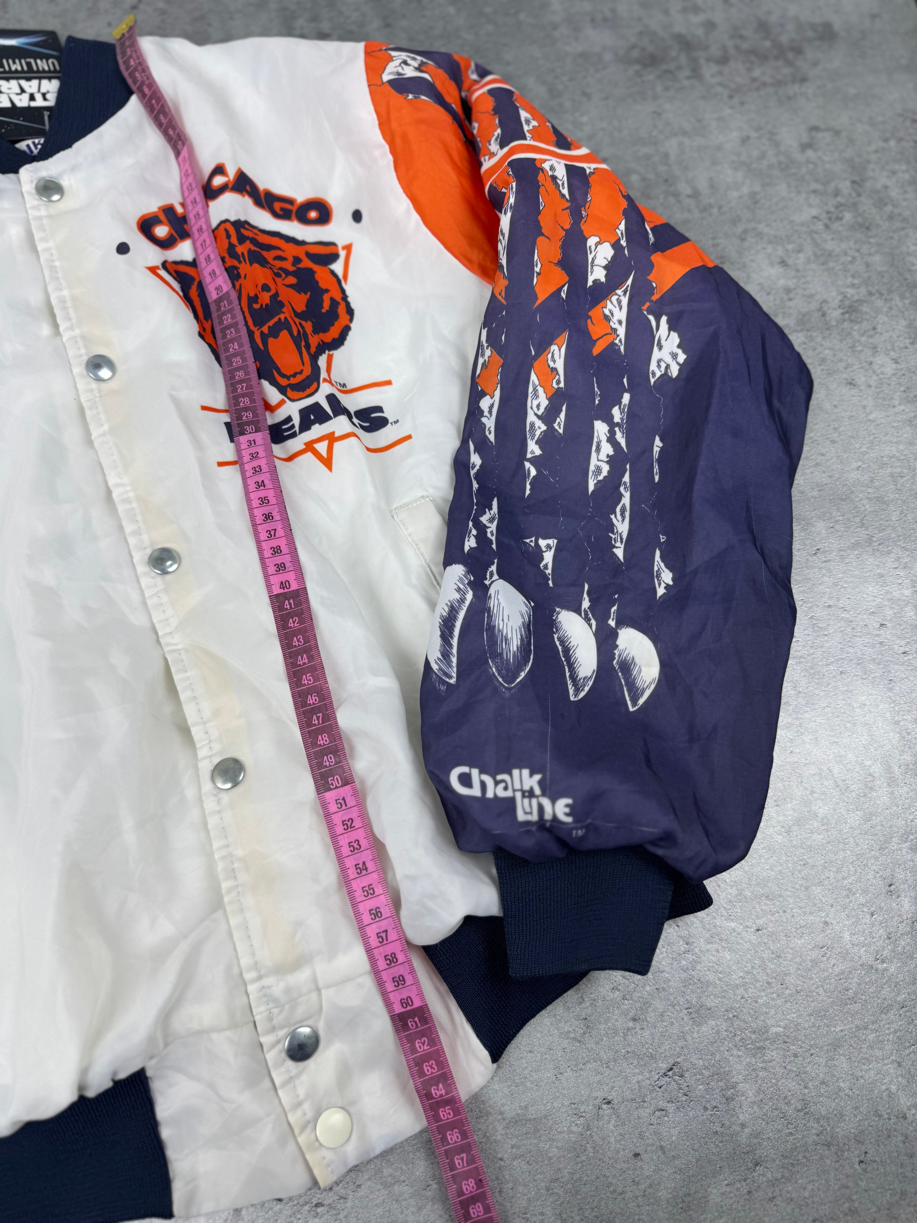 Rare 90s Chalk Line Chicago Bears NFL Bomber Jacket Kurtka sportowa AOP all over print usa nba
