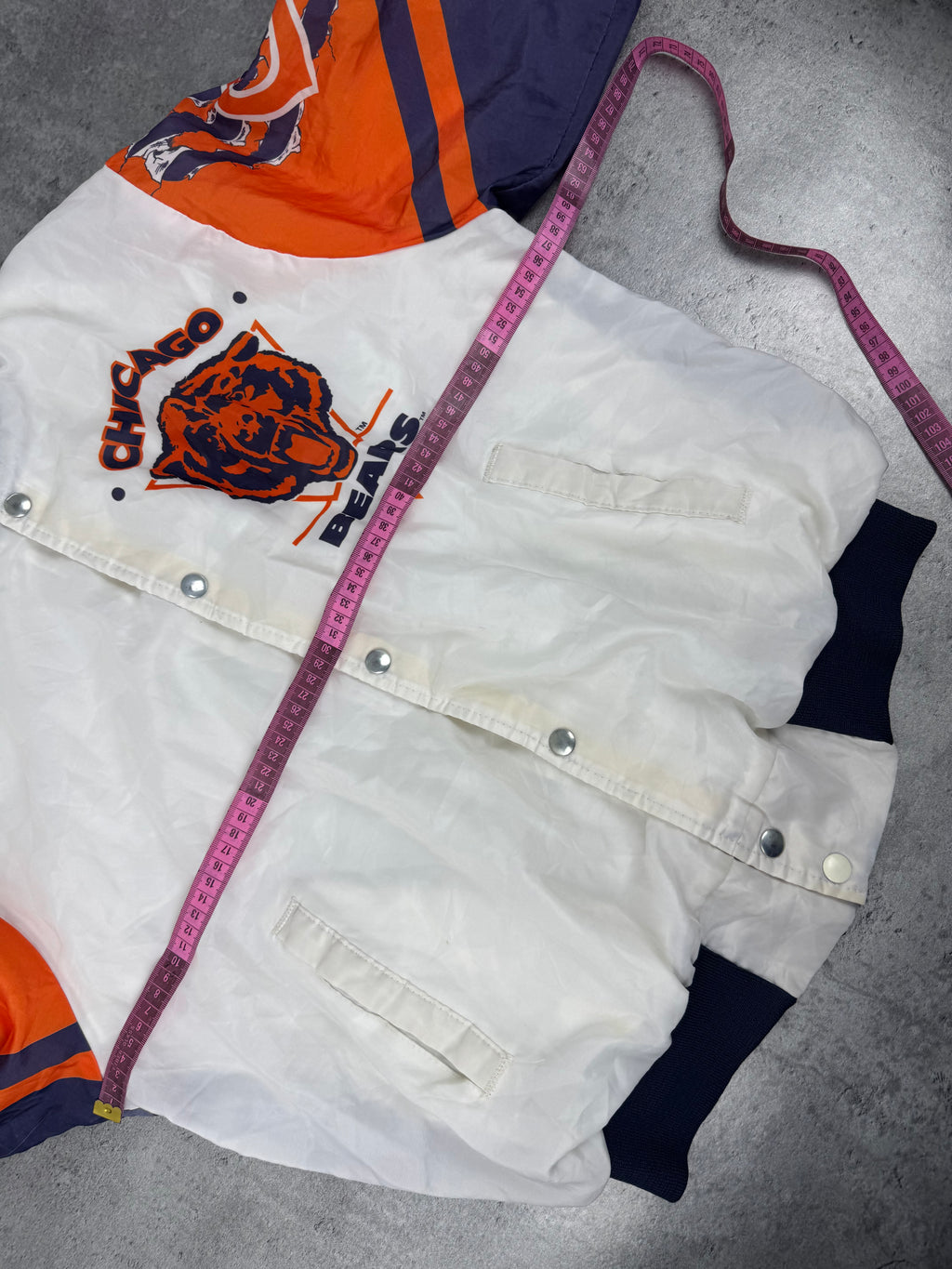 Rare 90s Chalk Line Chicago Bears NFL Bomber Jacket Kurtka sportowa AOP all over print usa nba