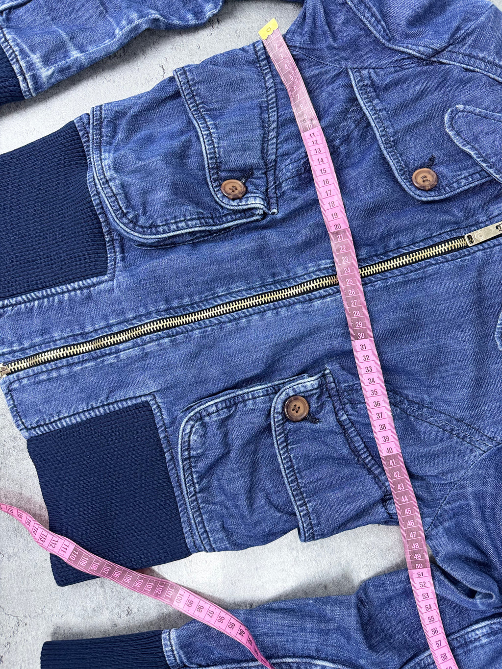 True Religion Jeans Bomber Jacket Bomberka Y2K Cropped Boxy Denim Trucker 2000s