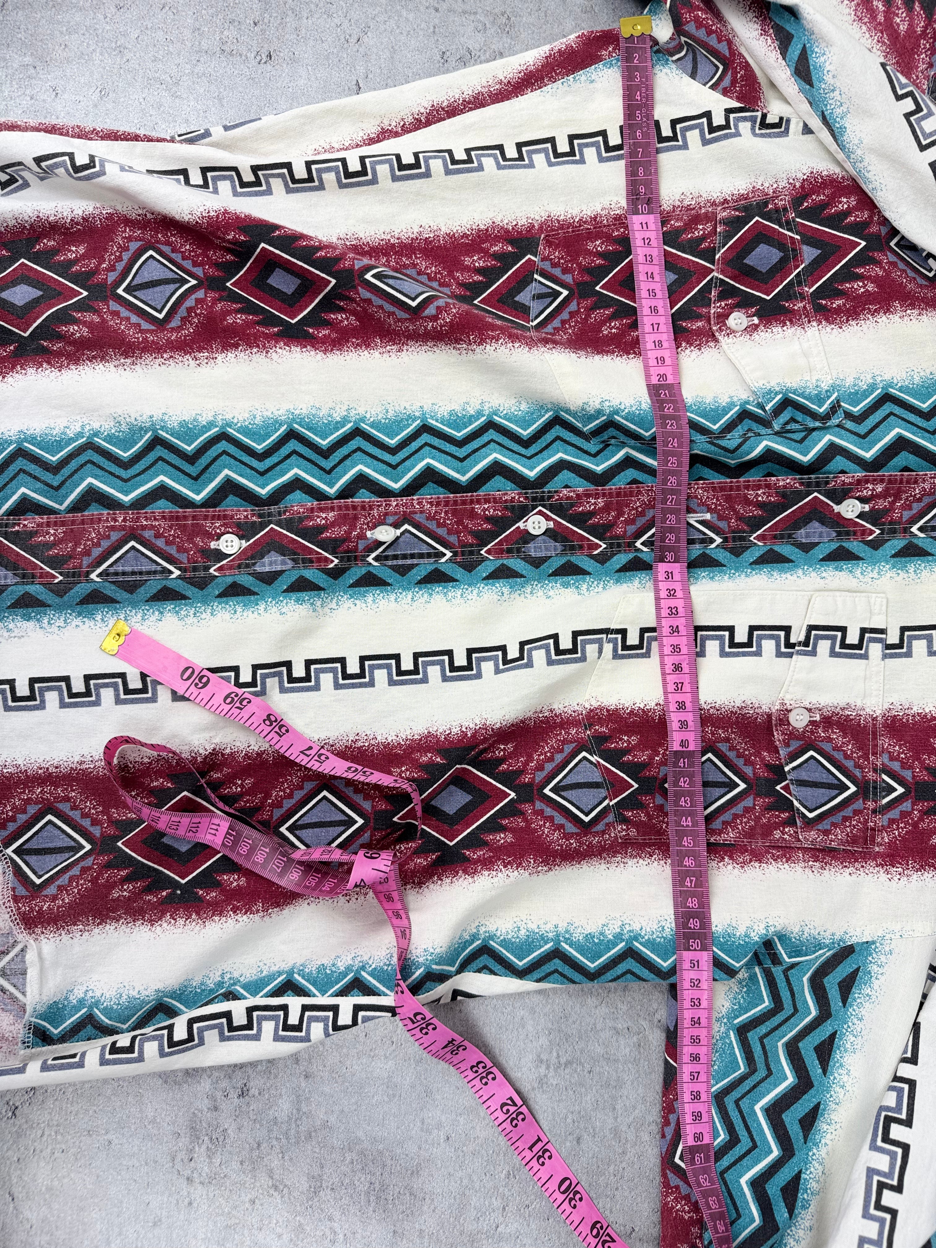 Wrangler Western Shirt koszula aztec tribal cowboy rodeo vintage country brushpooper