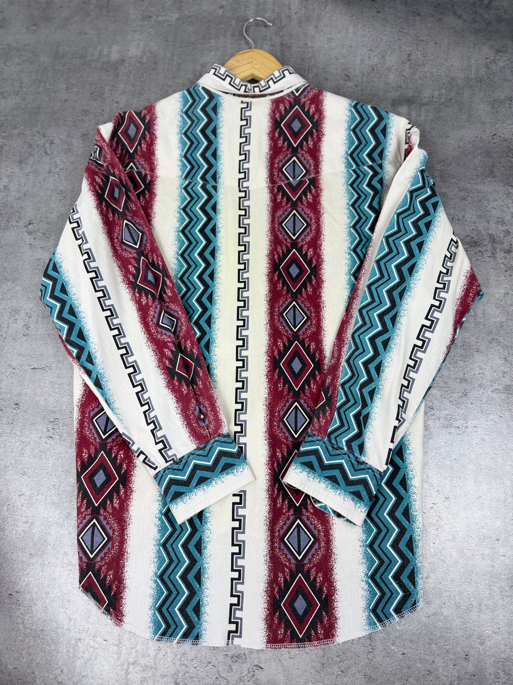 Wrangler Western Shirt koszula aztec tribal cowboy rodeo vintage country brushpooper
