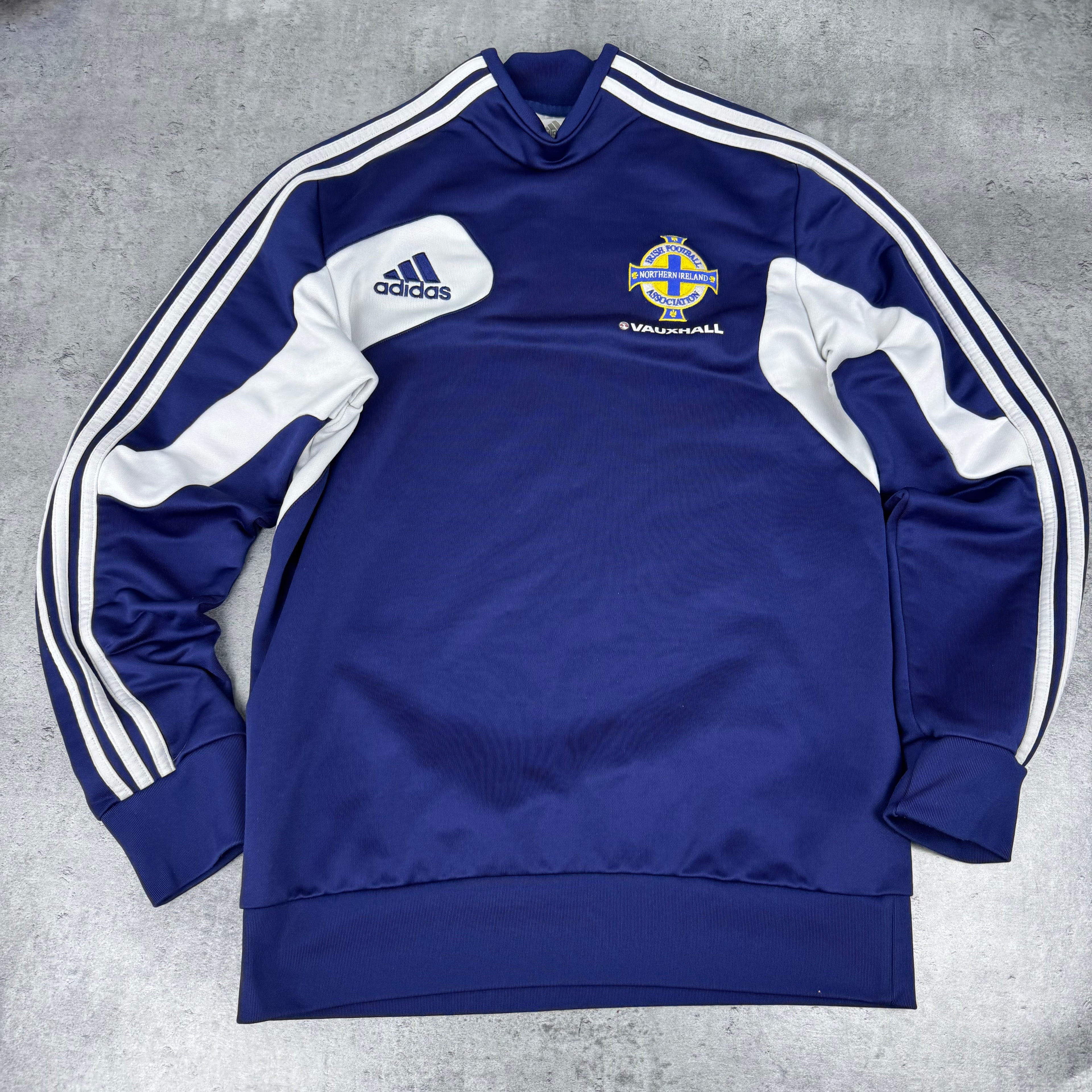2012-13 Northern Ireland adidas Training Top piłkarska koszulka bluza z długim rękawem vintage