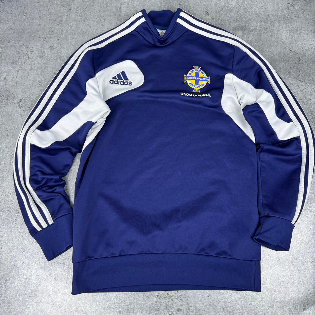 2012-13 Northern Ireland adidas Training Top piłkarska koszulka bluza z długim rękawem vintage