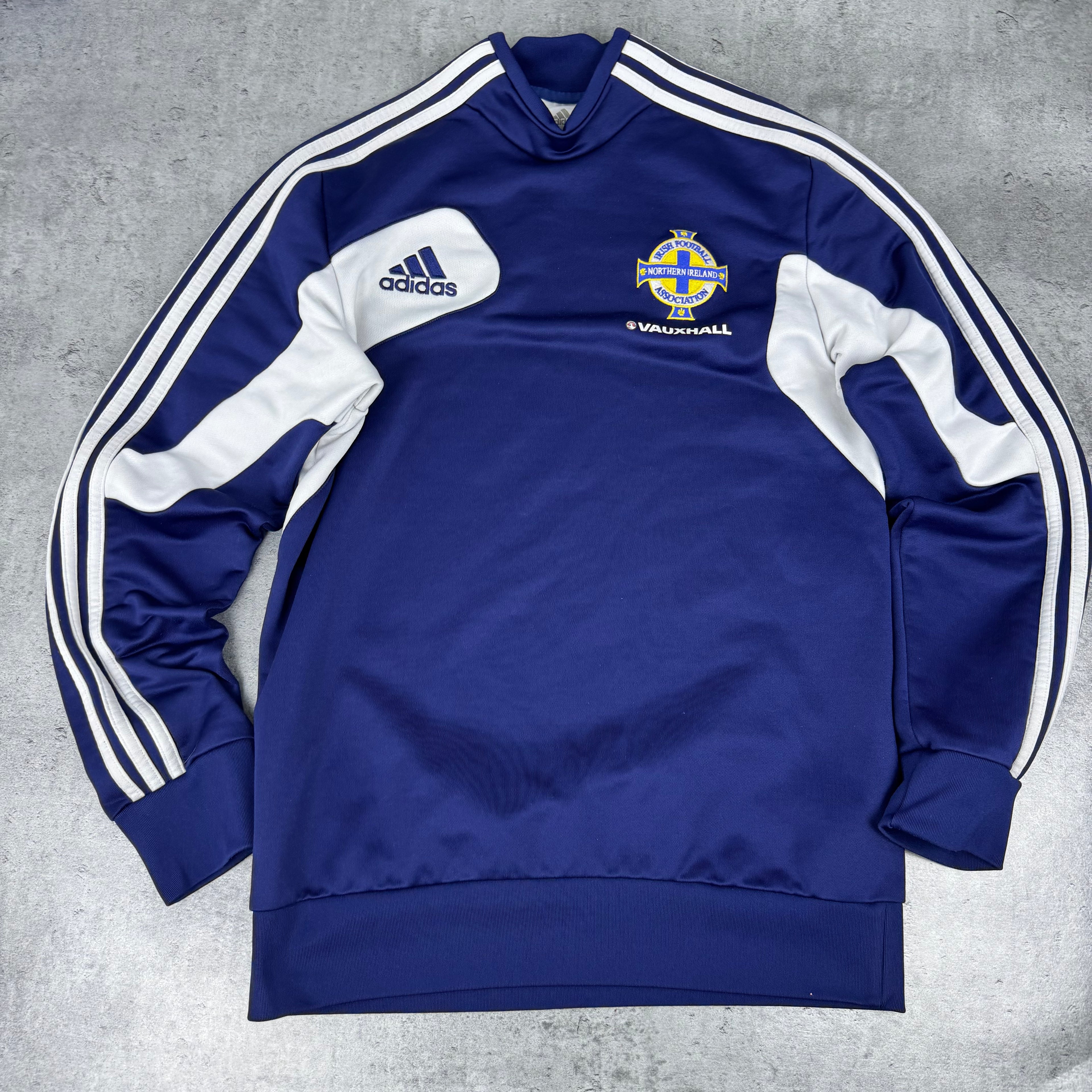 2012-13 Northern Ireland adidas Training Top piłkarska koszulka bluza z długim rękawem vintage