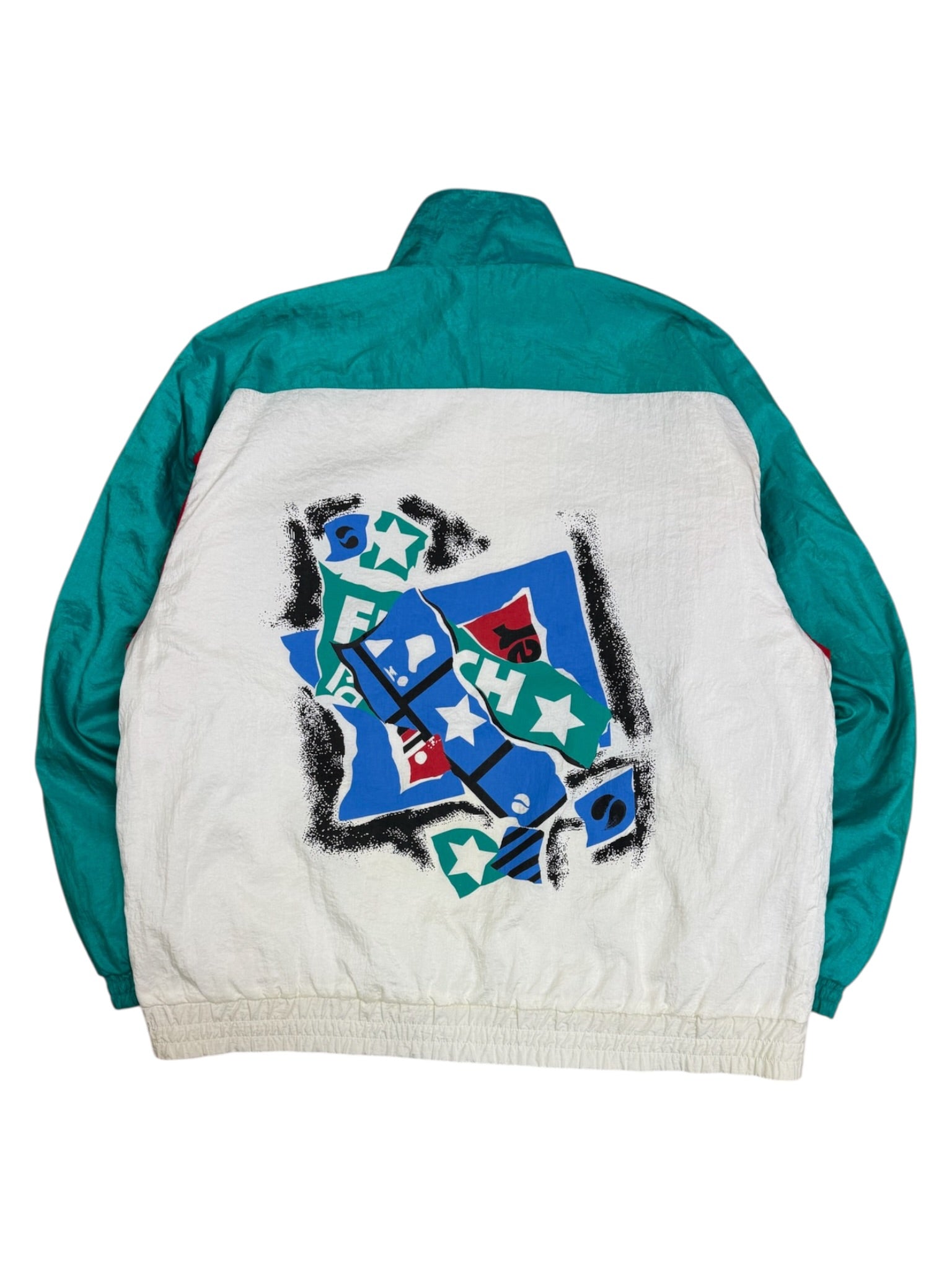 90s Puma Colourful Full Zip All Over Graphic Print Track Jacket Size M