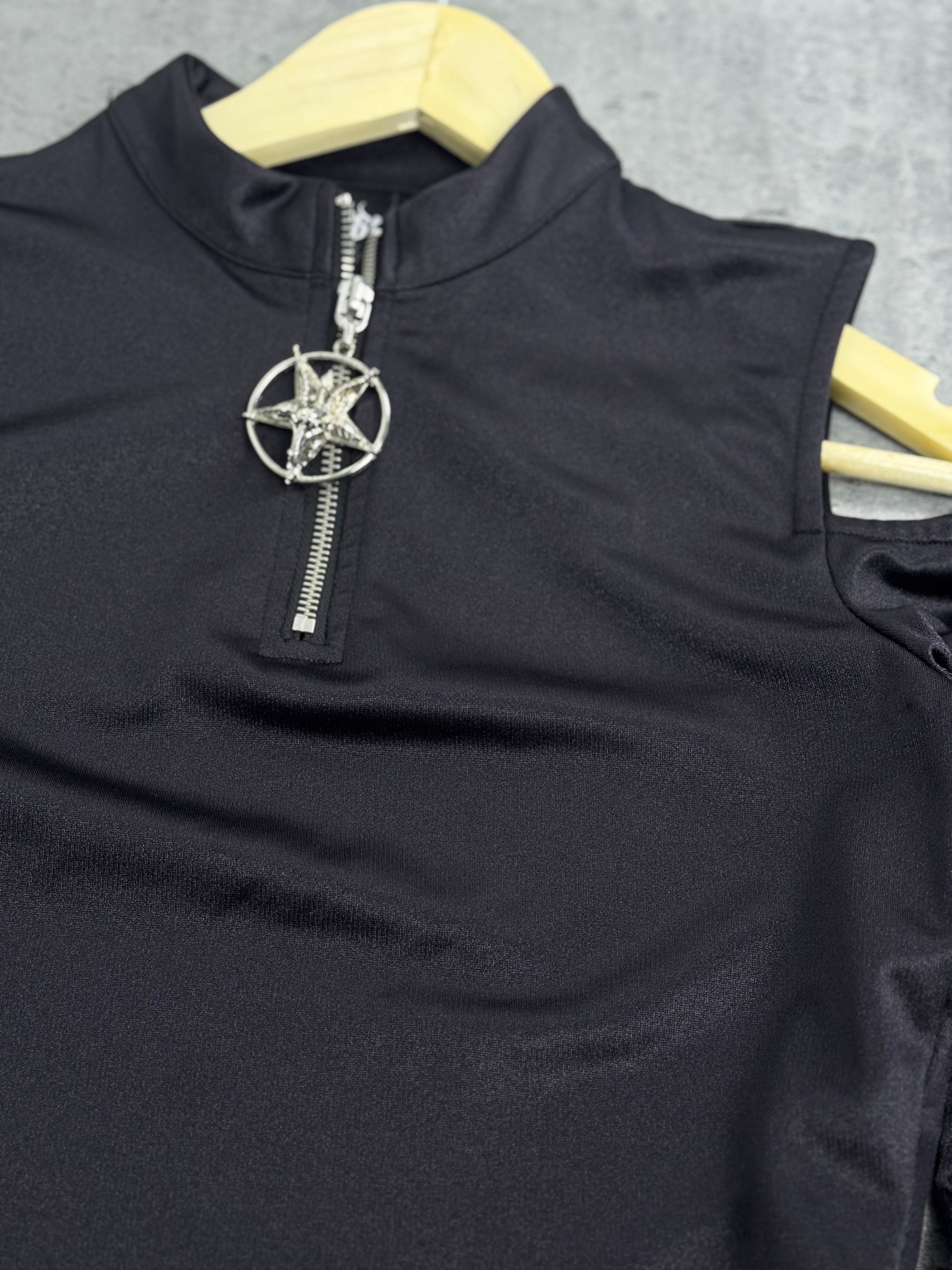 Killstar Goth Grunge Emo Punk Crop Top Czaszka Skull Długi Rękaw Y2K Alternative