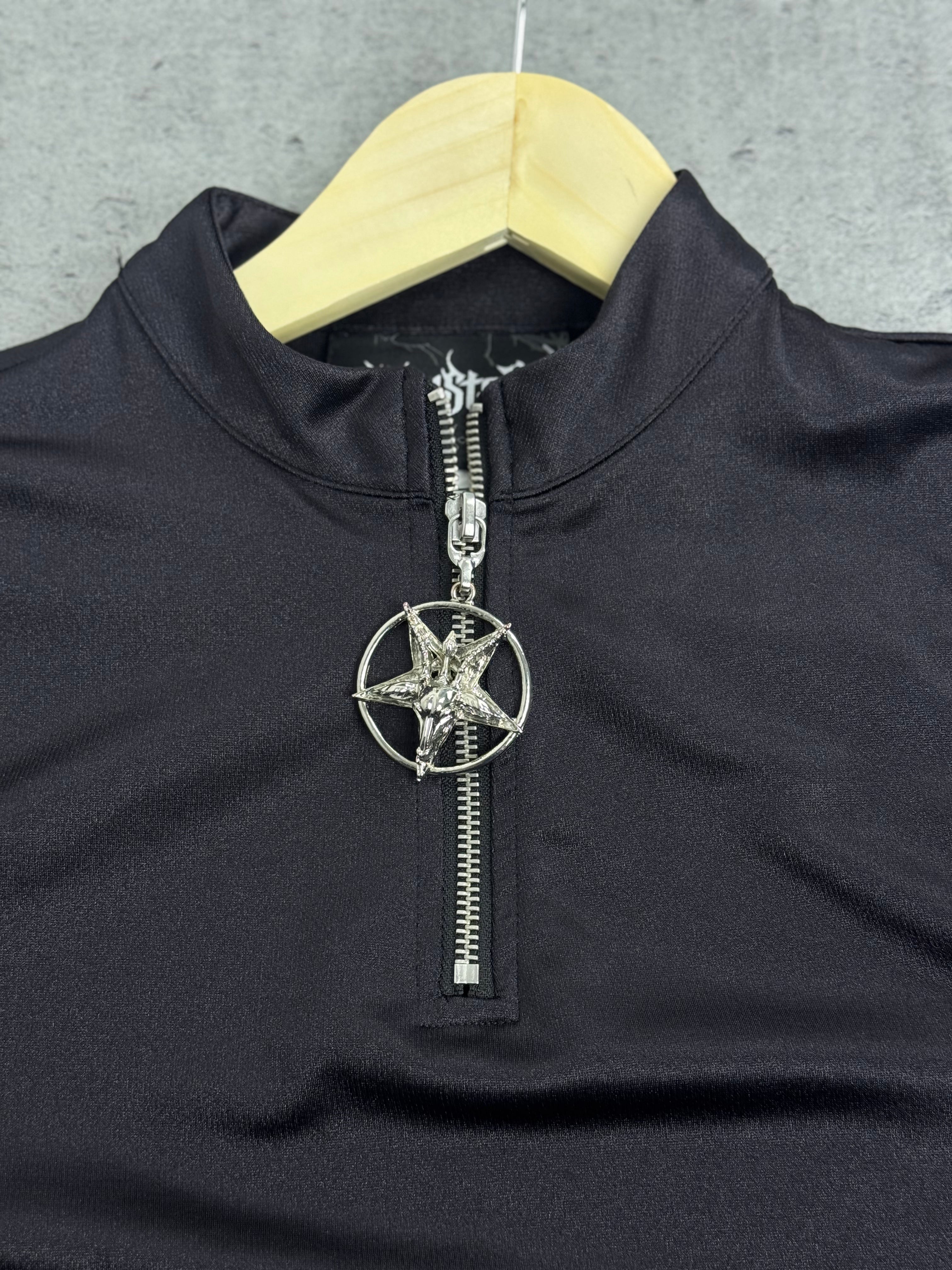Killstar Goth Grunge Emo Punk Crop Top Czaszka Skull Długi Rękaw Y2K Alternative