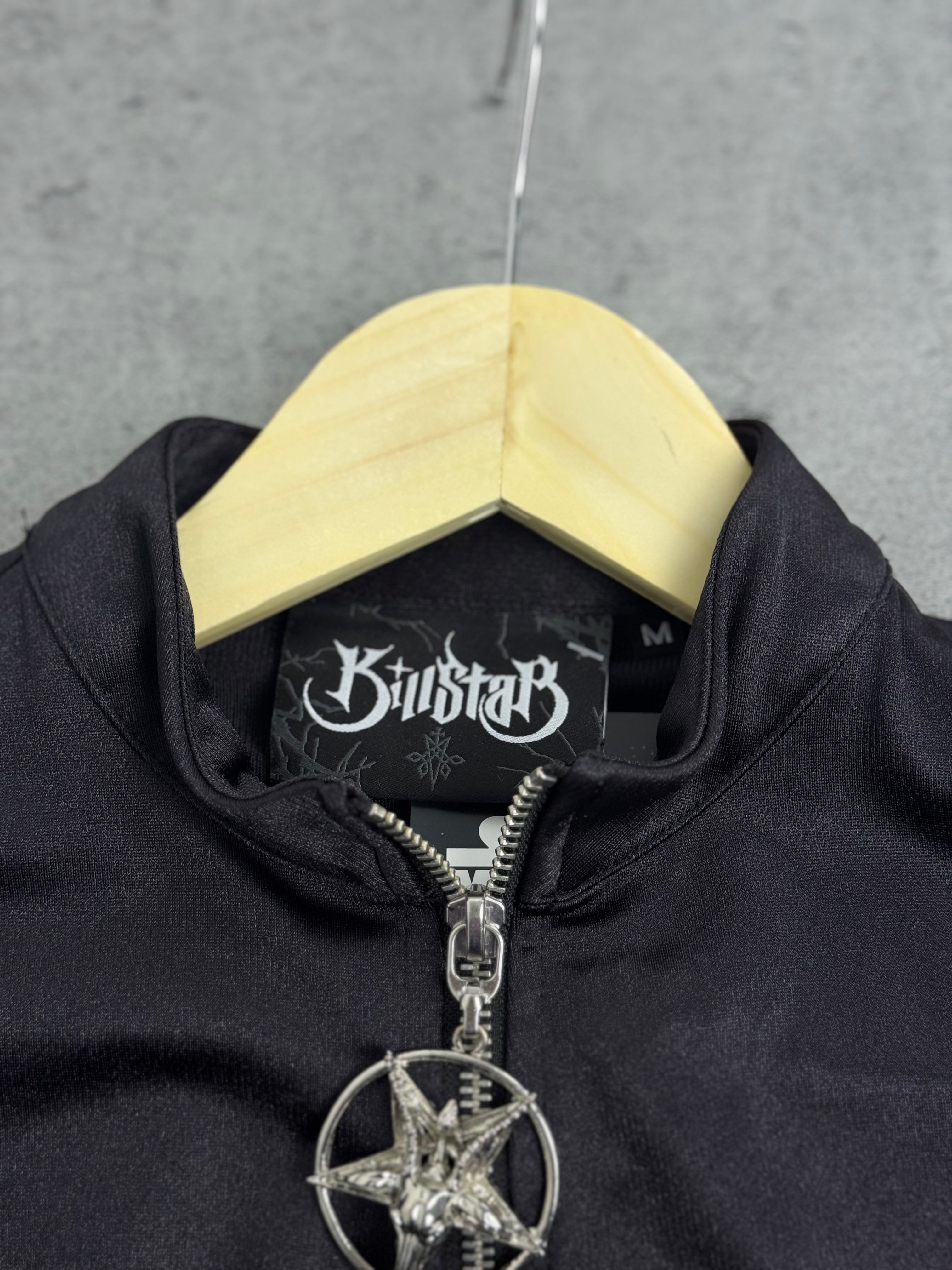 Killstar Goth Grunge Emo Punk Crop Top Czaszka Skull Długi Rękaw Y2K Alternative