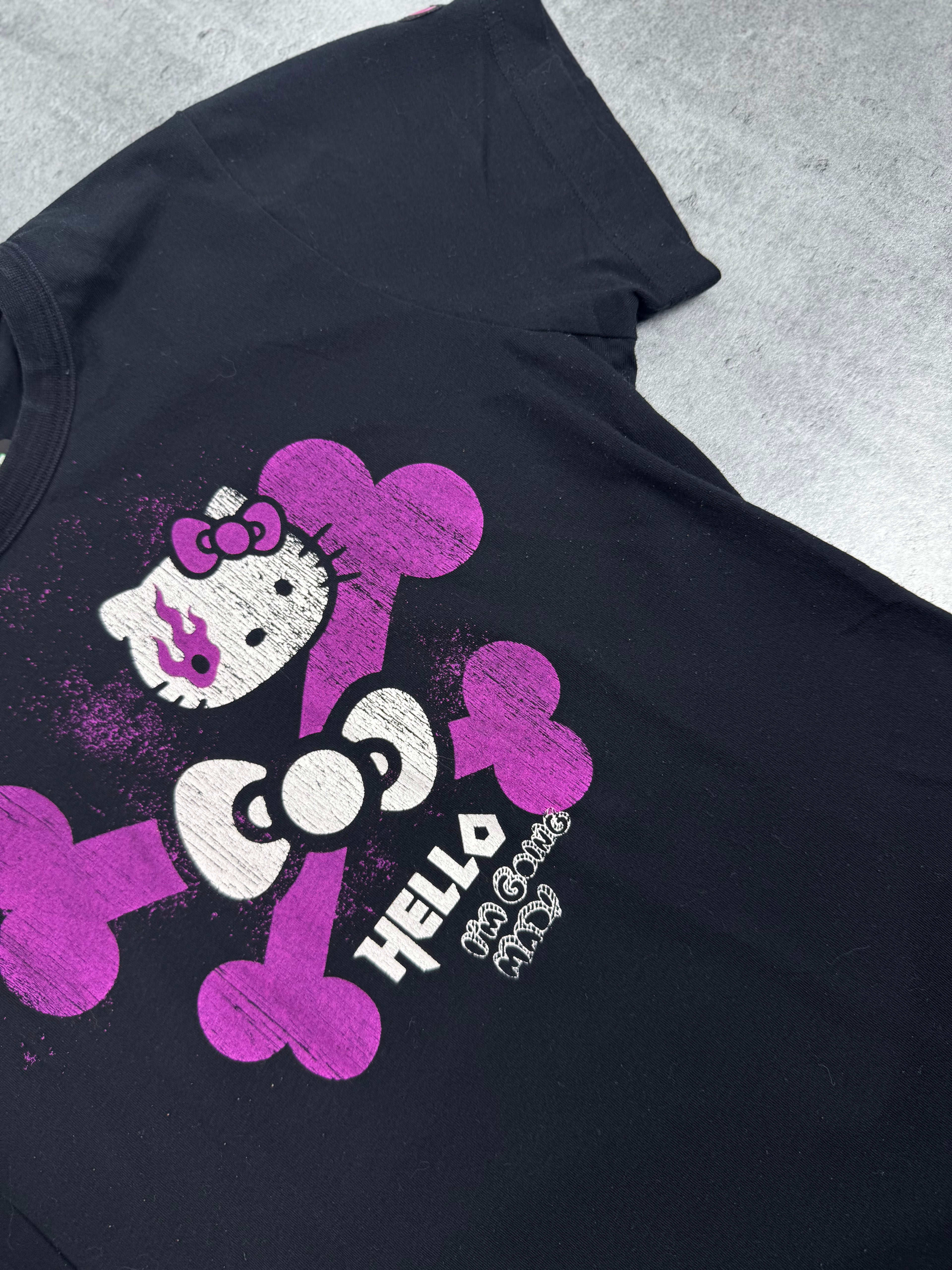 RARE Hello Kitty x Mad Barbarians Koszulka Bluzka z nadrukiem goth grunge Sanrio 2009 y2k