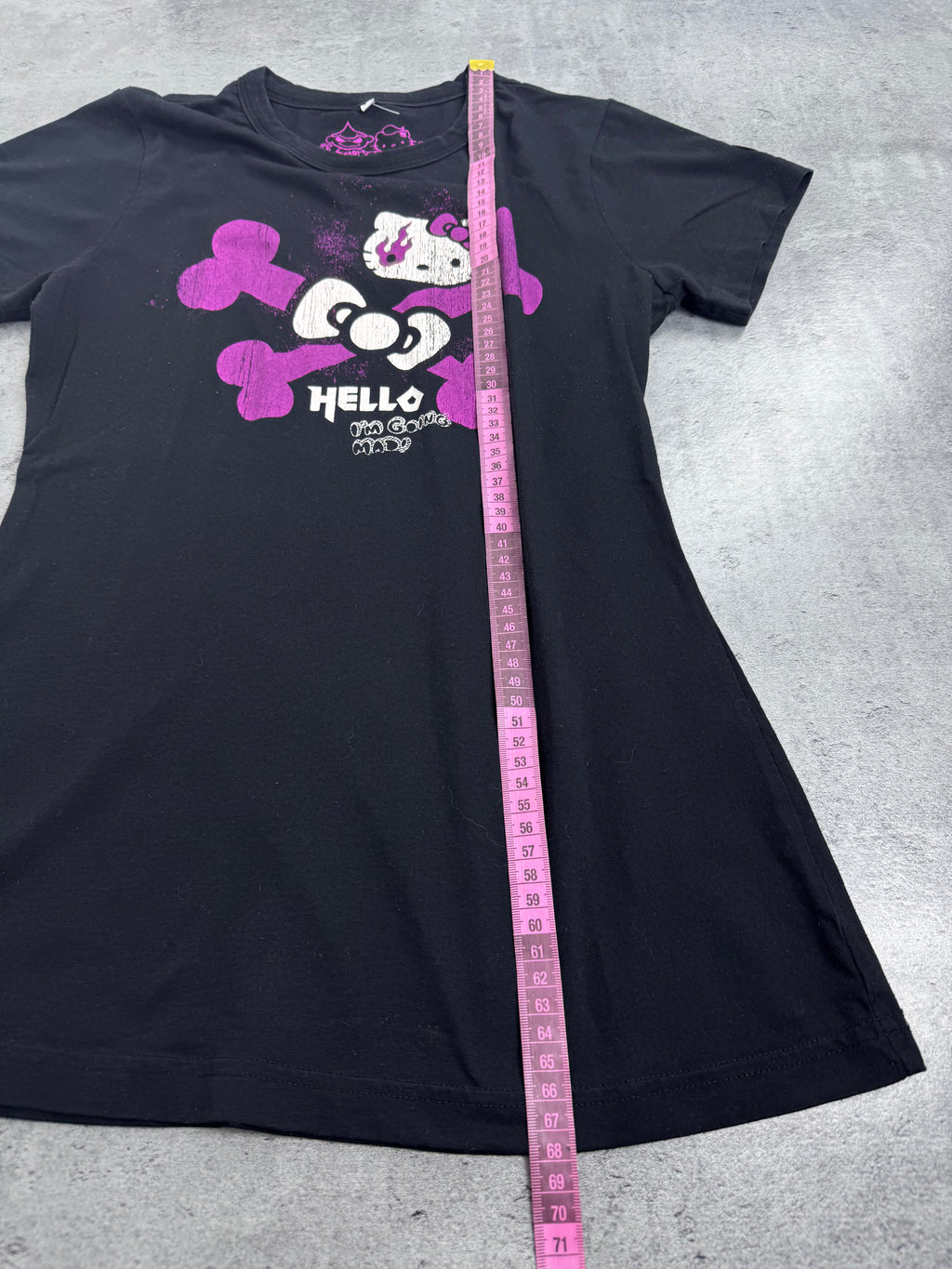 RARE Hello Kitty x Mad Barbarians Koszulka Bluzka z nadrukiem goth grunge Sanrio 2009 y2k