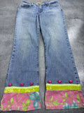 Jnco Rare Hannah Montana Spodnie Jeansowe Jeansy Flared Funky Festival Made in USA