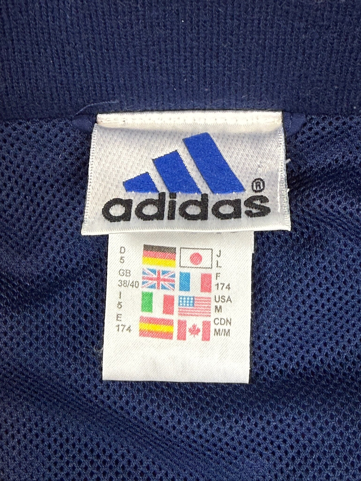 Vintage Adidas Windbreaker Navy Blue Size M