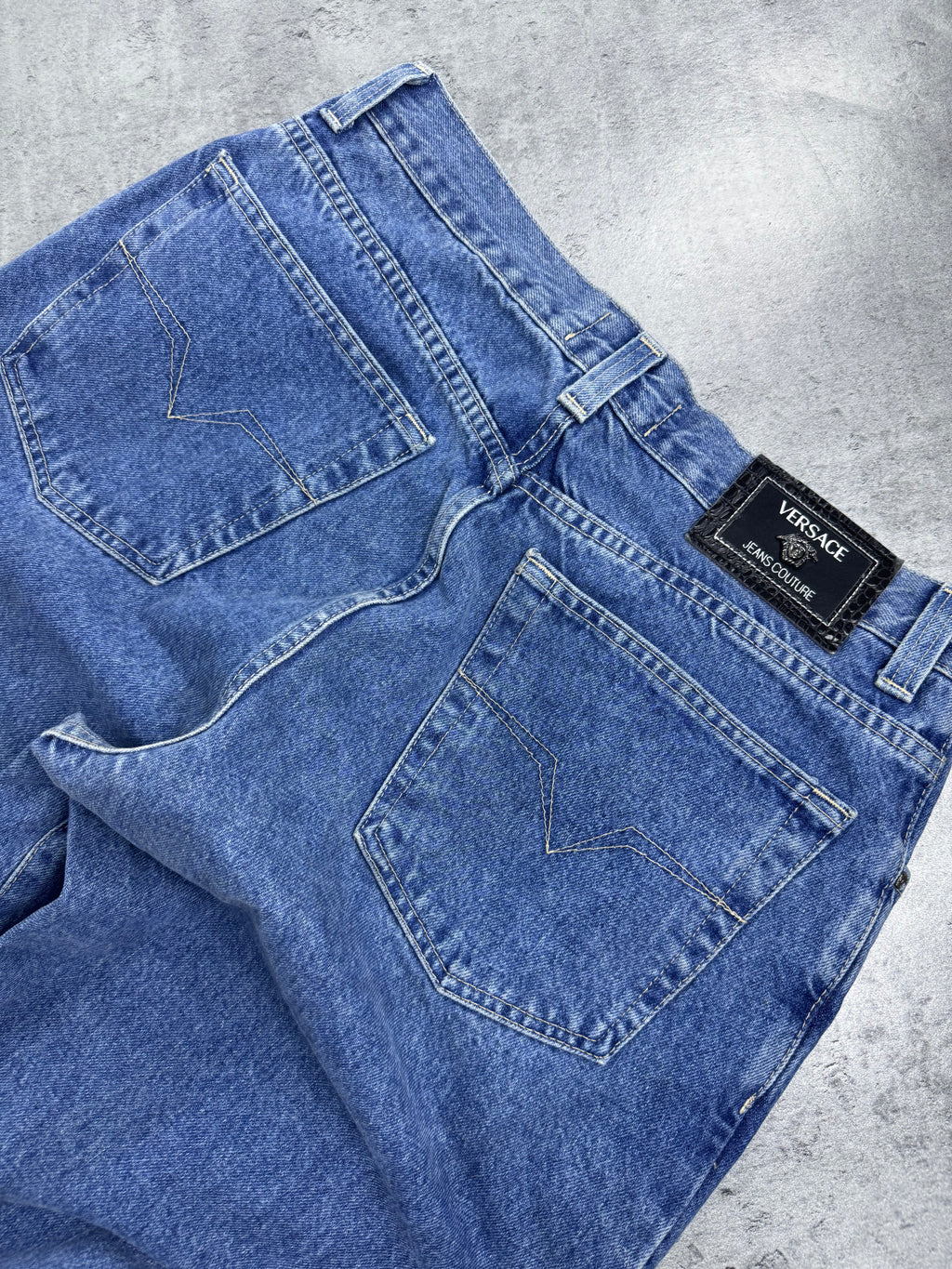 Versace Jeans Couture 90s Spodnie Jeansowe Luźne Baggy Straight Leg Jeans Designer Premium