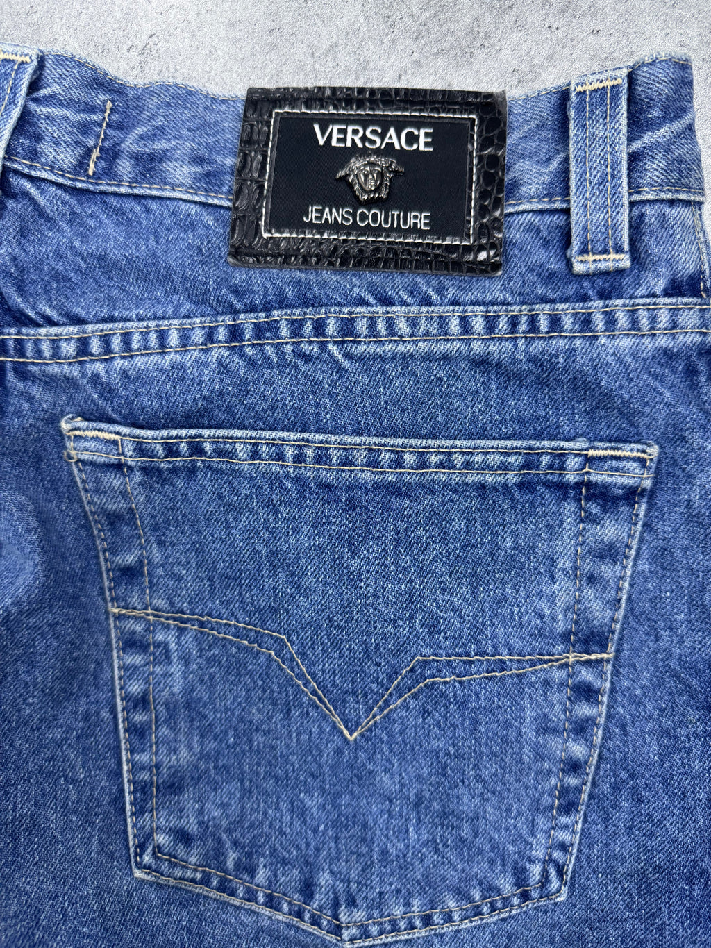 Versace Jeans Couture 90s Spodnie Jeansowe Luźne Baggy Straight Leg Jeans Designer Premium