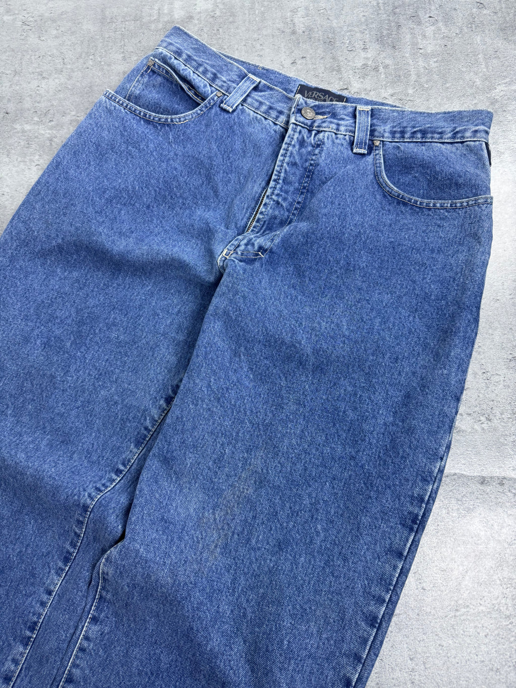 Versace Jeans Couture 90s Spodnie Jeansowe Luźne Baggy Straight Leg Jeans Designer Premium