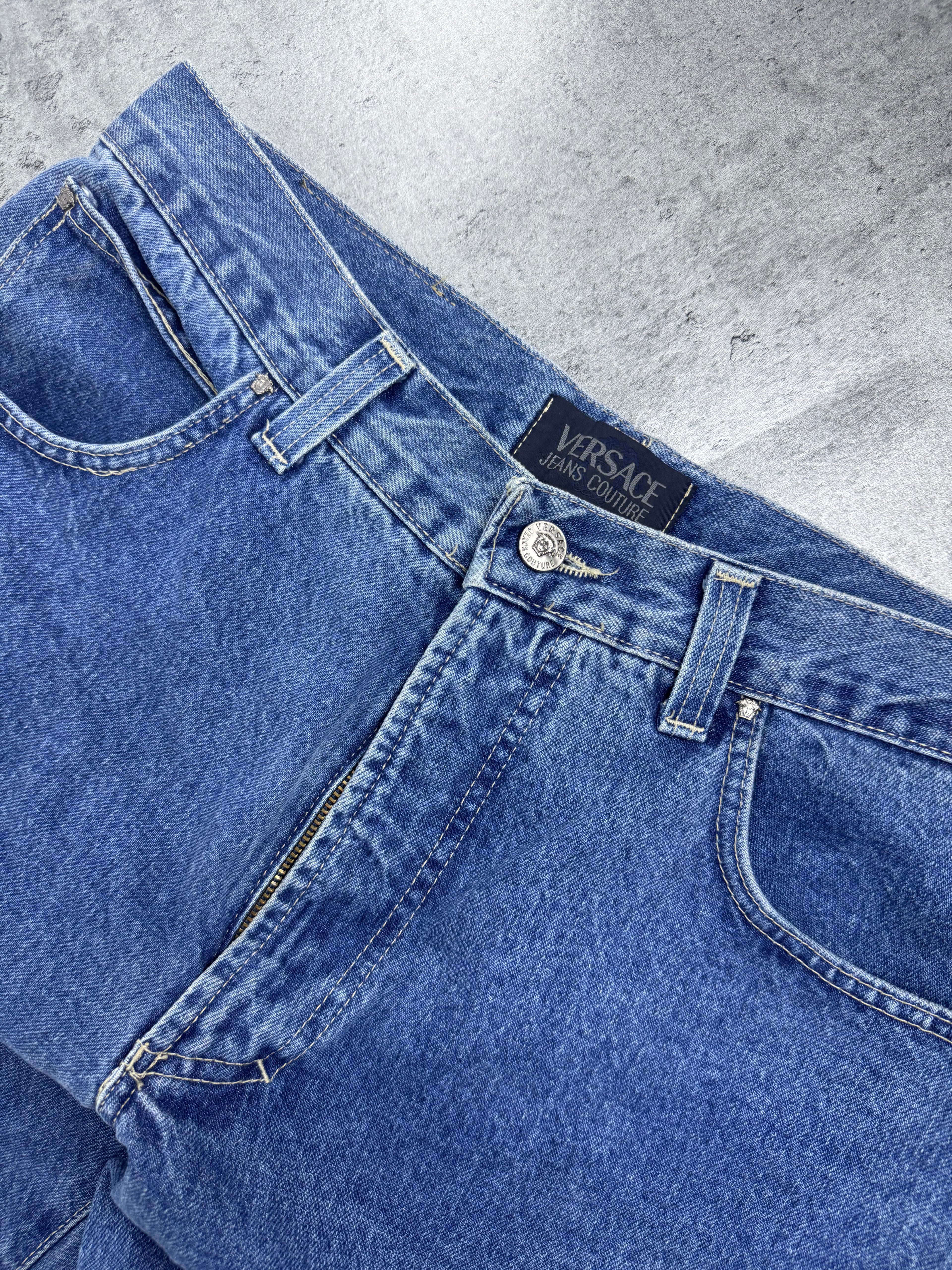 Versace Jeans Couture 90s Spodnie Jeansowe Luźne Baggy Straight Leg Jeans Designer Premium