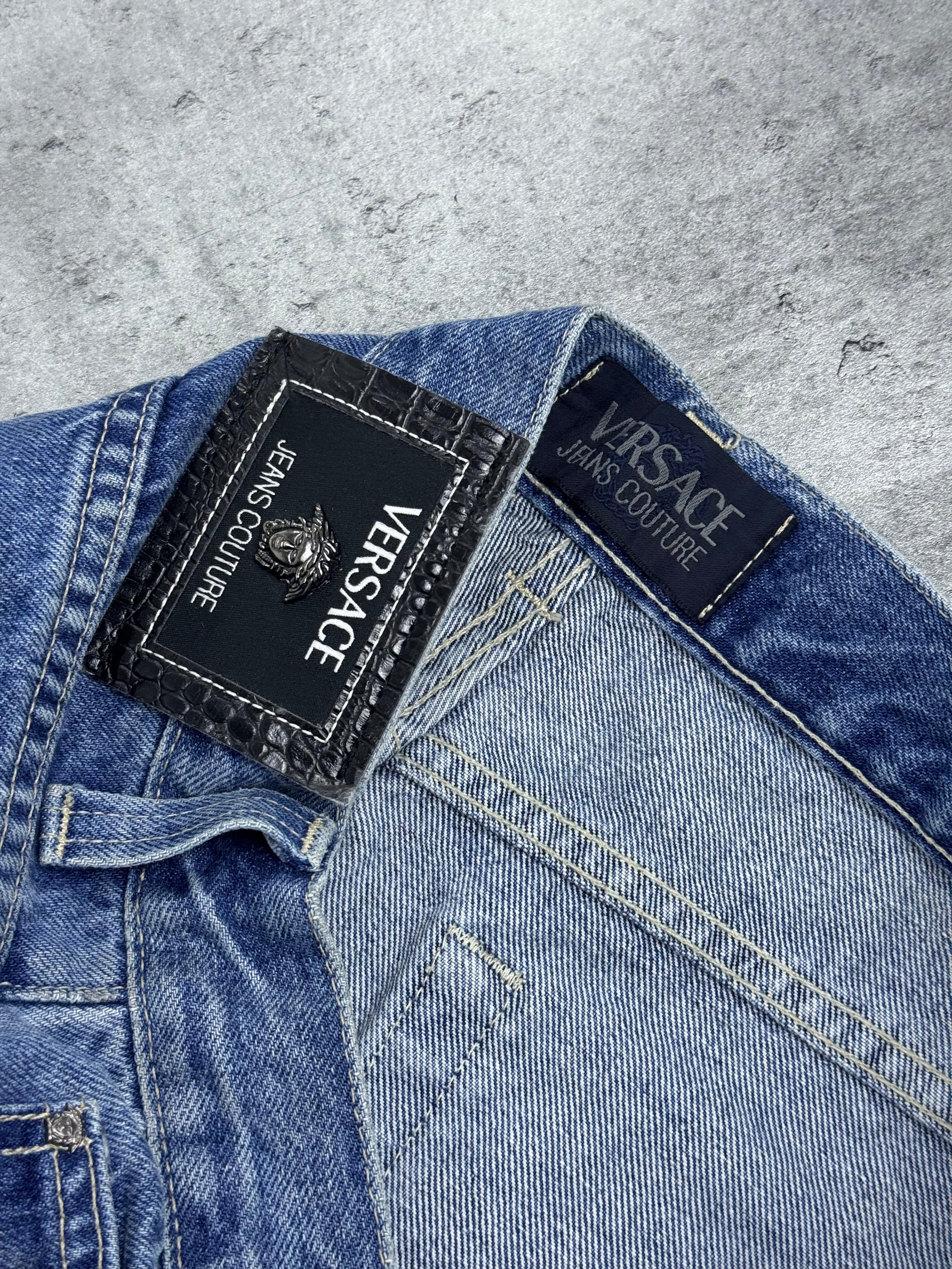 Versace Jeans Couture 90s Spodnie Jeansowe Luźne Baggy Straight Leg Jeans Designer Premium