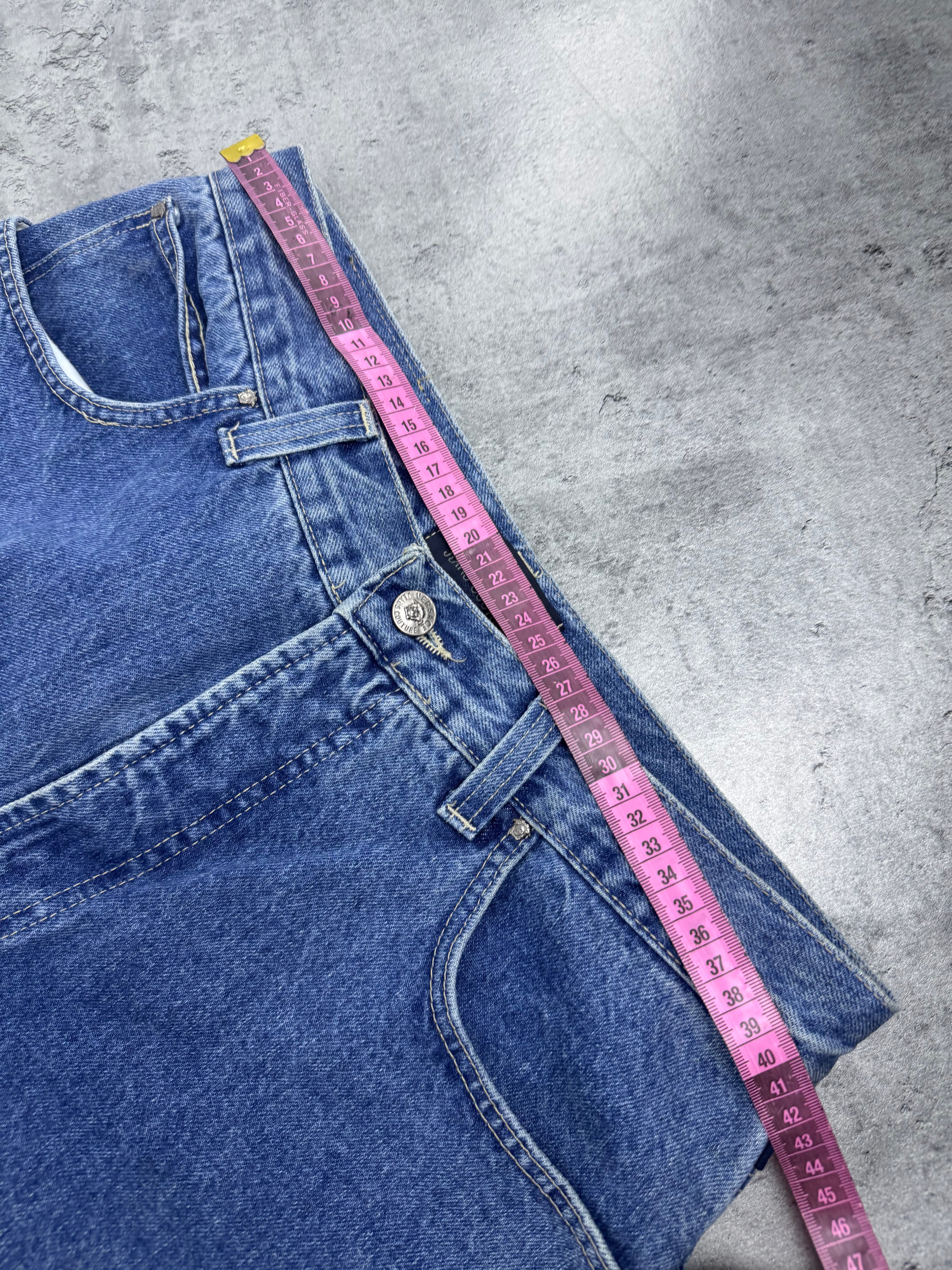 Versace Jeans Couture 90s Spodnie Jeansowe Luźne Baggy Straight Leg Jeans Designer Premium