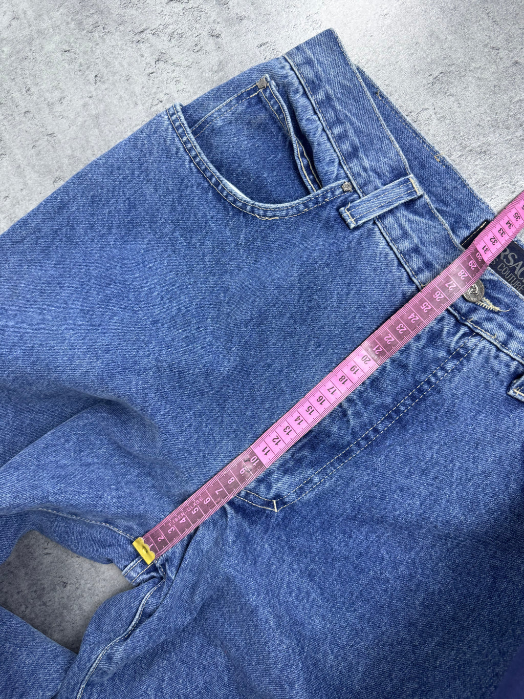 Versace Jeans Couture 90s Spodnie Jeansowe Luźne Baggy Straight Leg Jeans Designer Premium