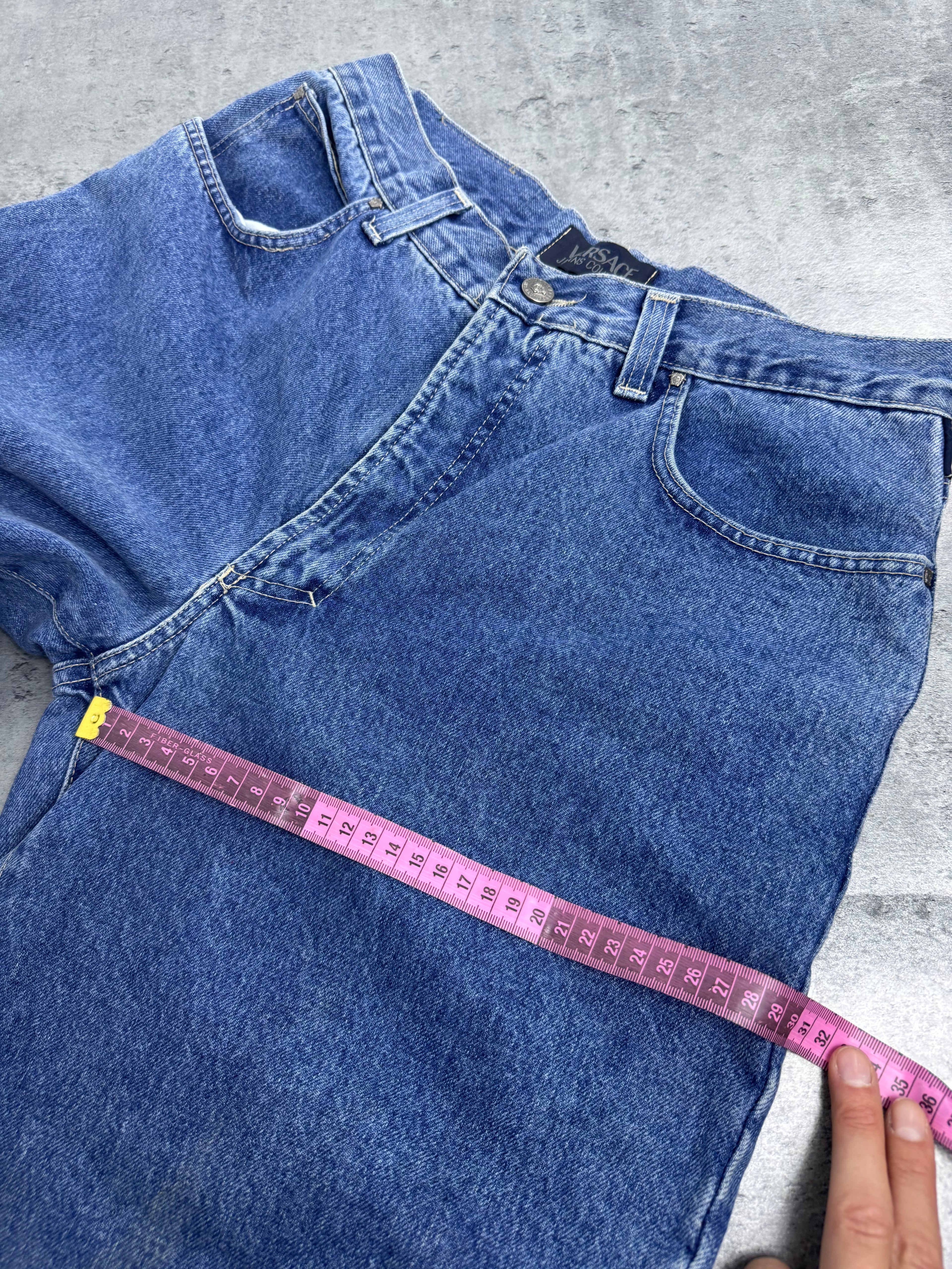 Versace Jeans Couture 90s Spodnie Jeansowe Luźne Baggy Straight Leg Jeans Designer Premium