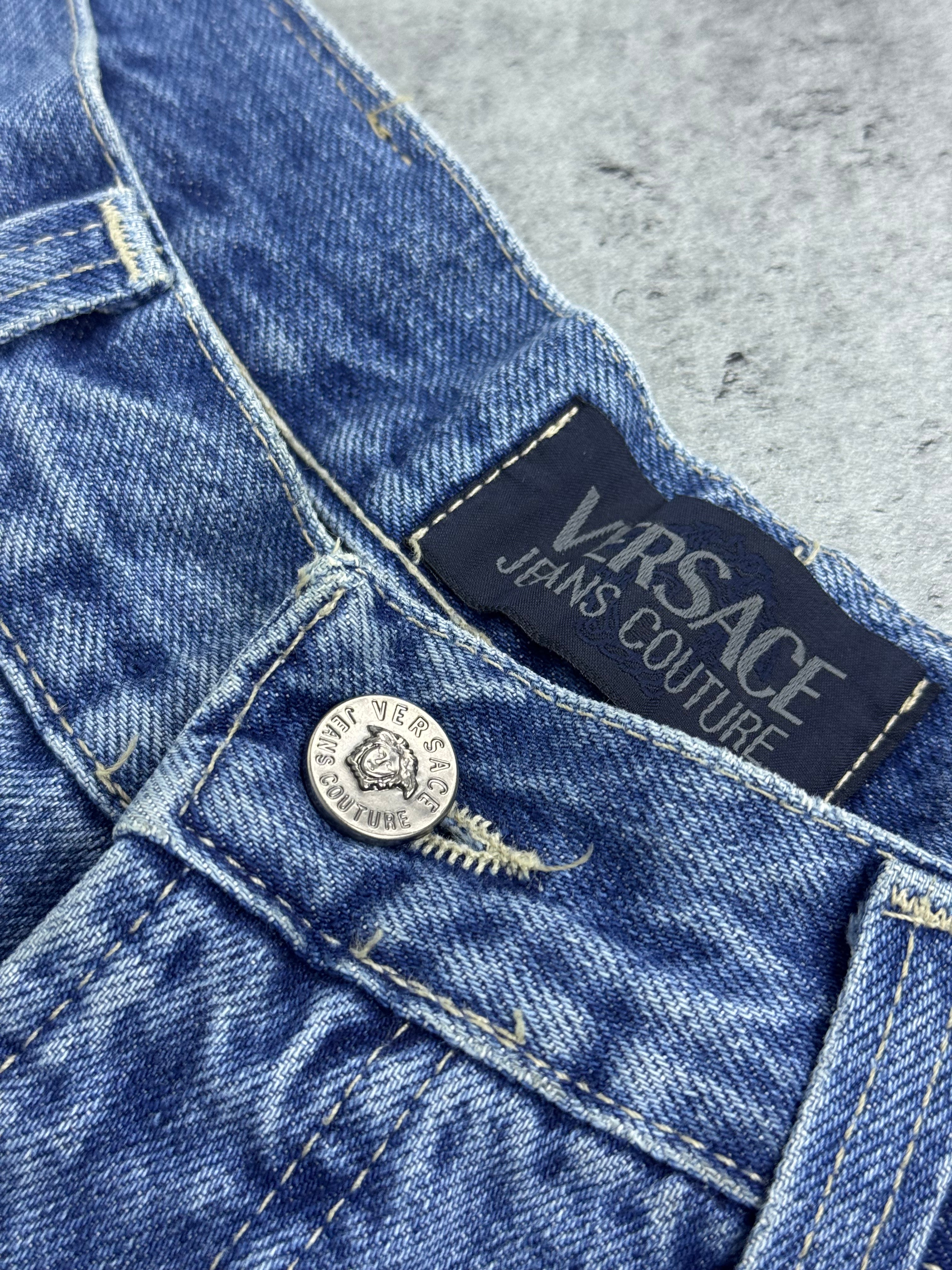 Versace Jeans Couture 90s Spodnie Jeansowe Luźne Baggy Straight Leg Jeans Designer Premium