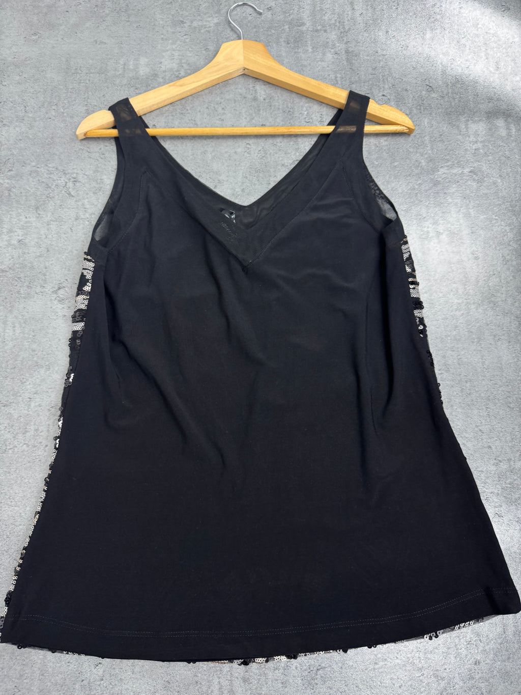 Frank Lyman Paris Bluzka 90s Vintage cekinowa glamour bling sexy summer premium designer wieczorowa