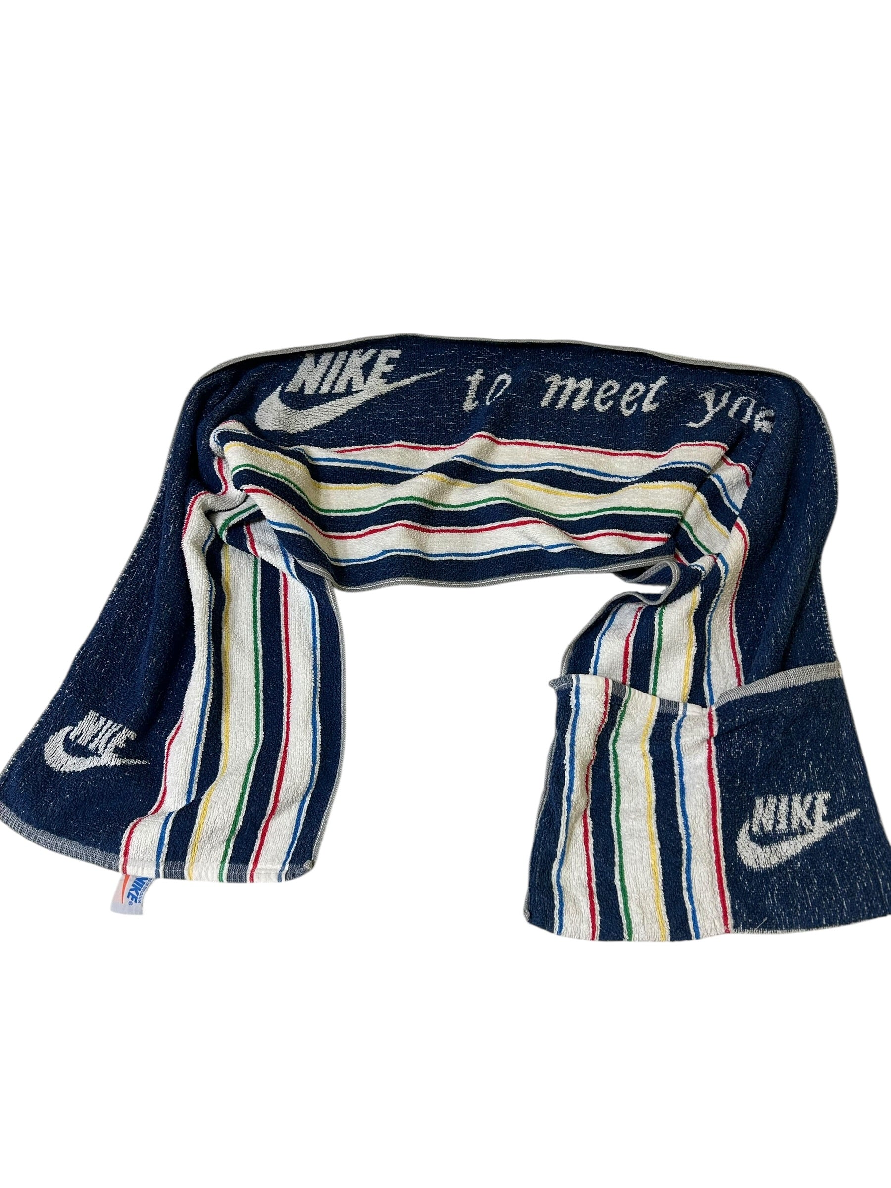 Vintage beach towel Nike from 1980 - retro ręcznik z lat 80’