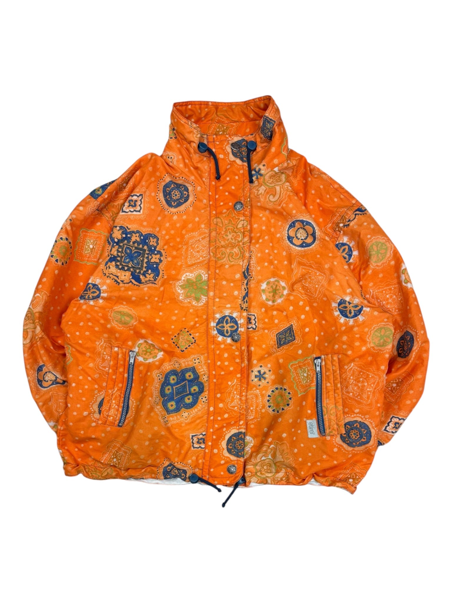 Vintage 90s Etirel Sport Flowar Full Zip Jacket Women's Size L