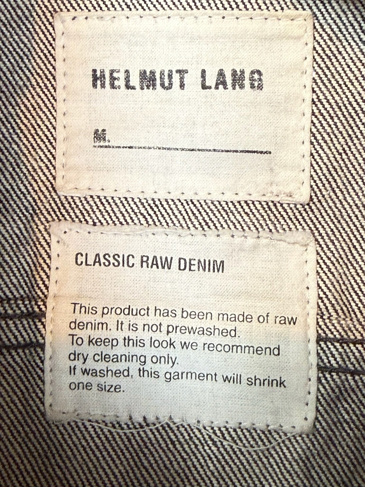 Vintage 00s Helmut Lang Denim Jacket Size M