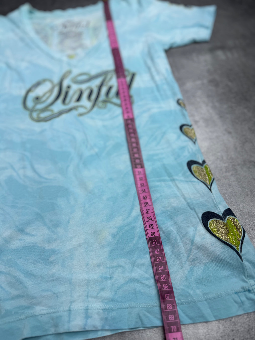 Sinful by Affliction Bluzka y2k koszulka Damska Ze Skrzydłami Grunge 2000s Made in Usa