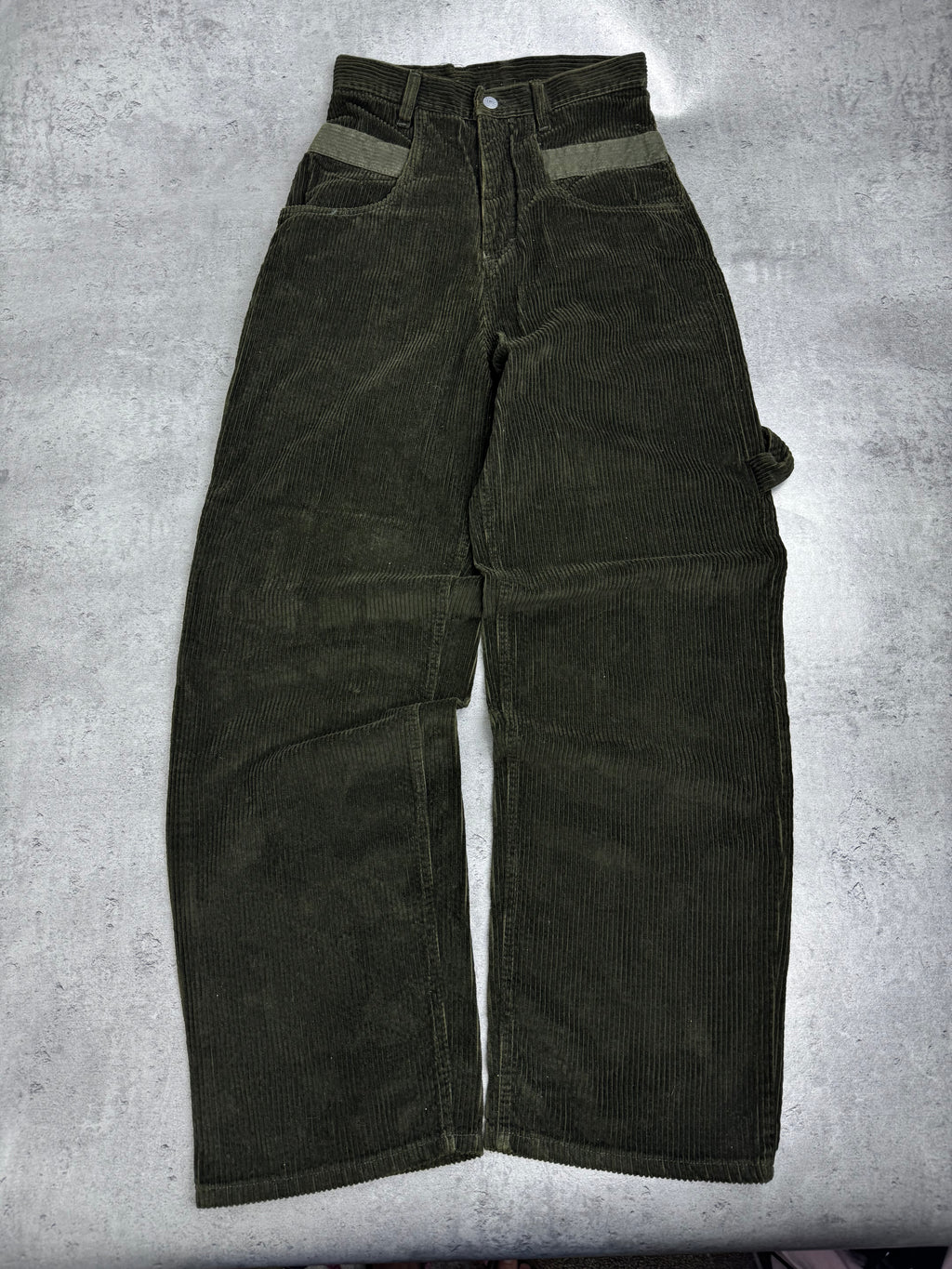 Alien Rare Y2K Corduroy Baggy Pants Szerokie Spodnie Luźne UFO 2000s sztruksowe embroidery skater