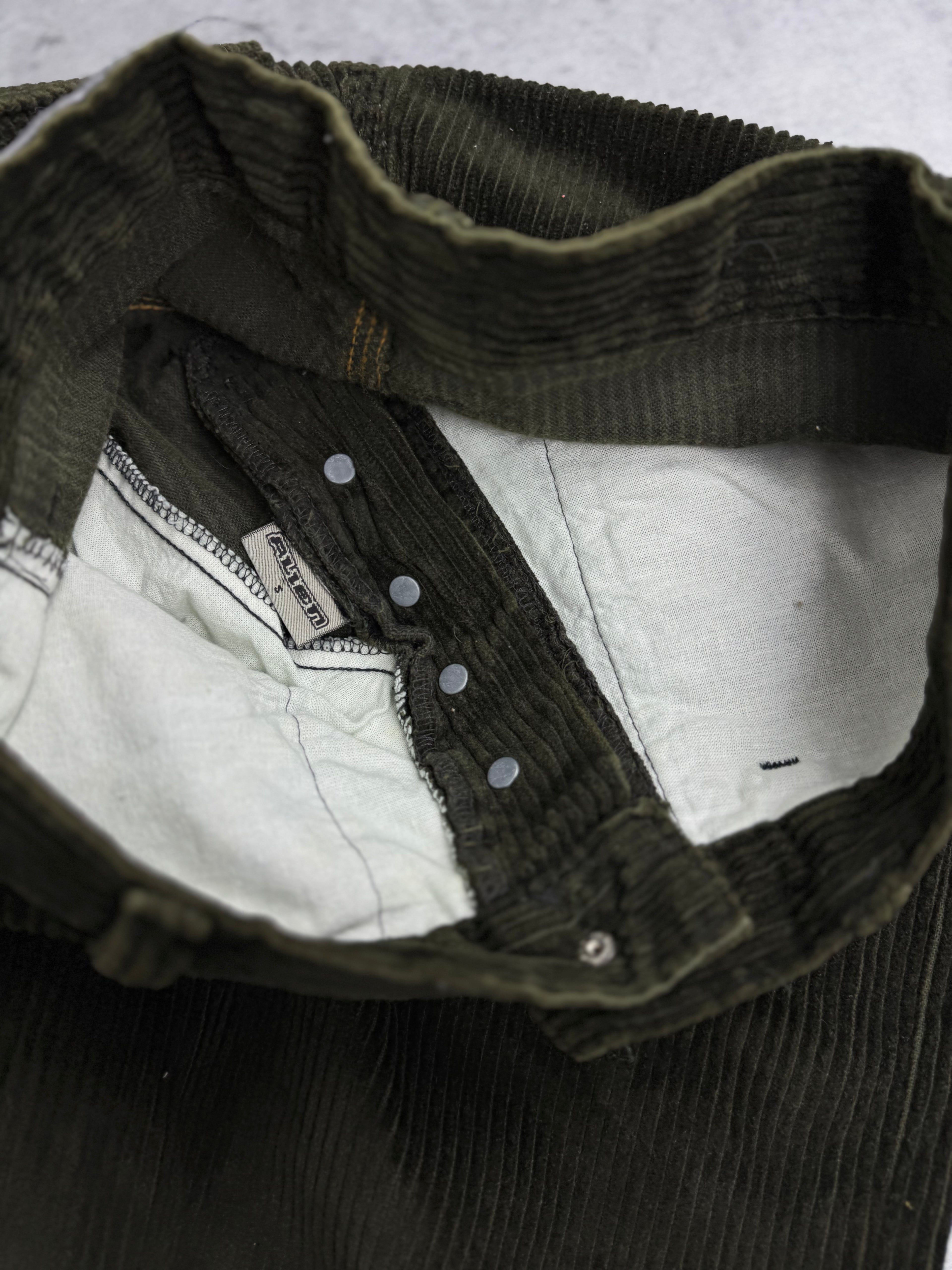 Alien Rare Y2K Corduroy Baggy Pants Szerokie Spodnie Luźne UFO 2000s sztruksowe embroidery skater