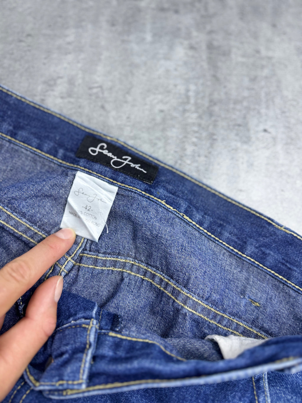 Sean John Ogromne Baggy Spodnie Jeansowe Jeansy y2k vintage 2000s loose fit wide leg