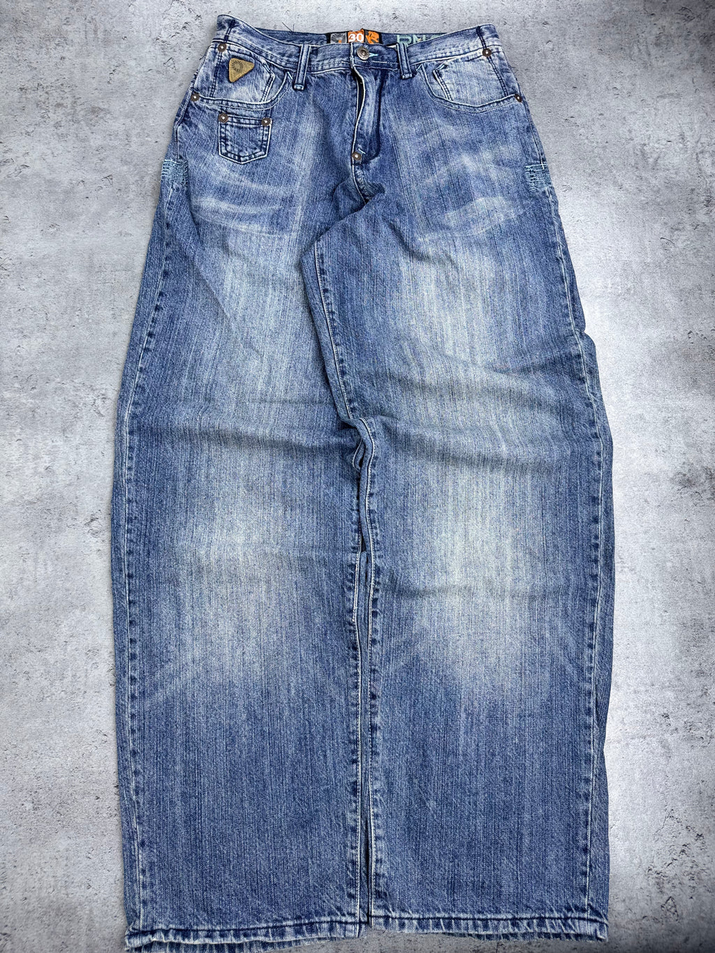 Y2K AKADEMIKS Baggy 2000s Jeans Wide Leg Luźne Spodnie Jeansowe Amerykańskie Vintage