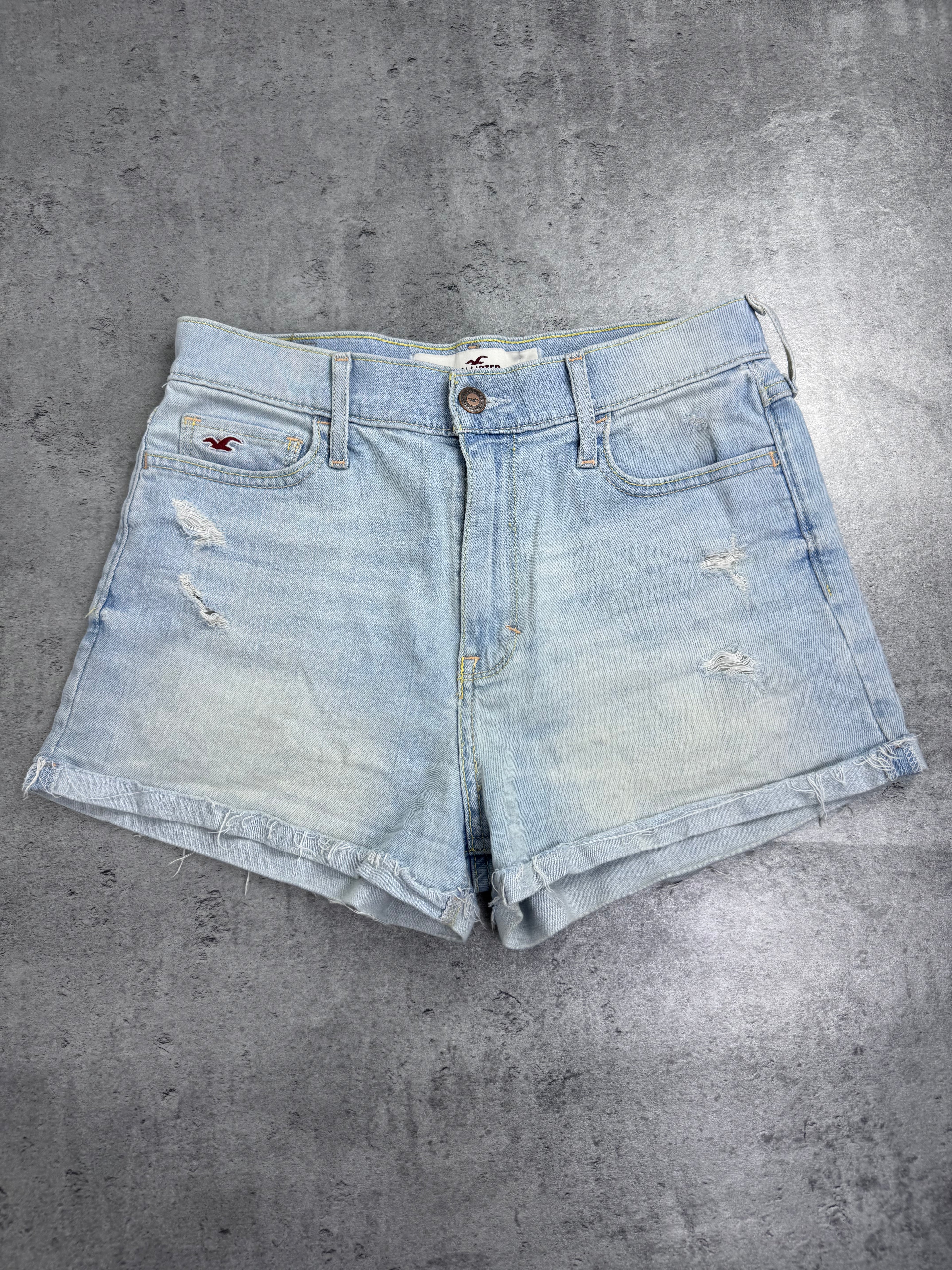 Hollister California Y2K Surfing Shorts spodenki szorty krótkie denim jeansowe