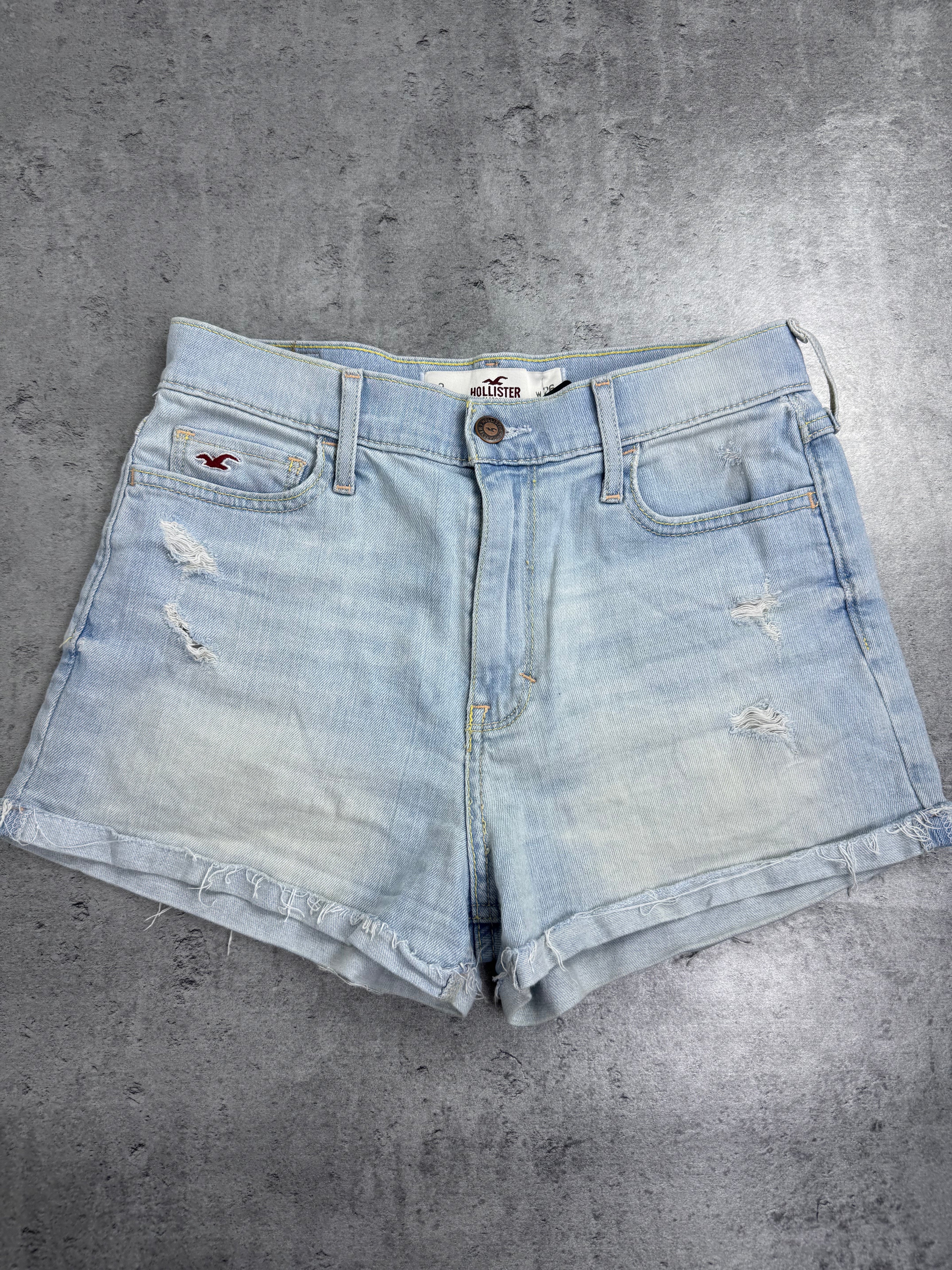 Hollister California Y2K Surfing Shorts spodenki szorty krótkie denim jeansowe
