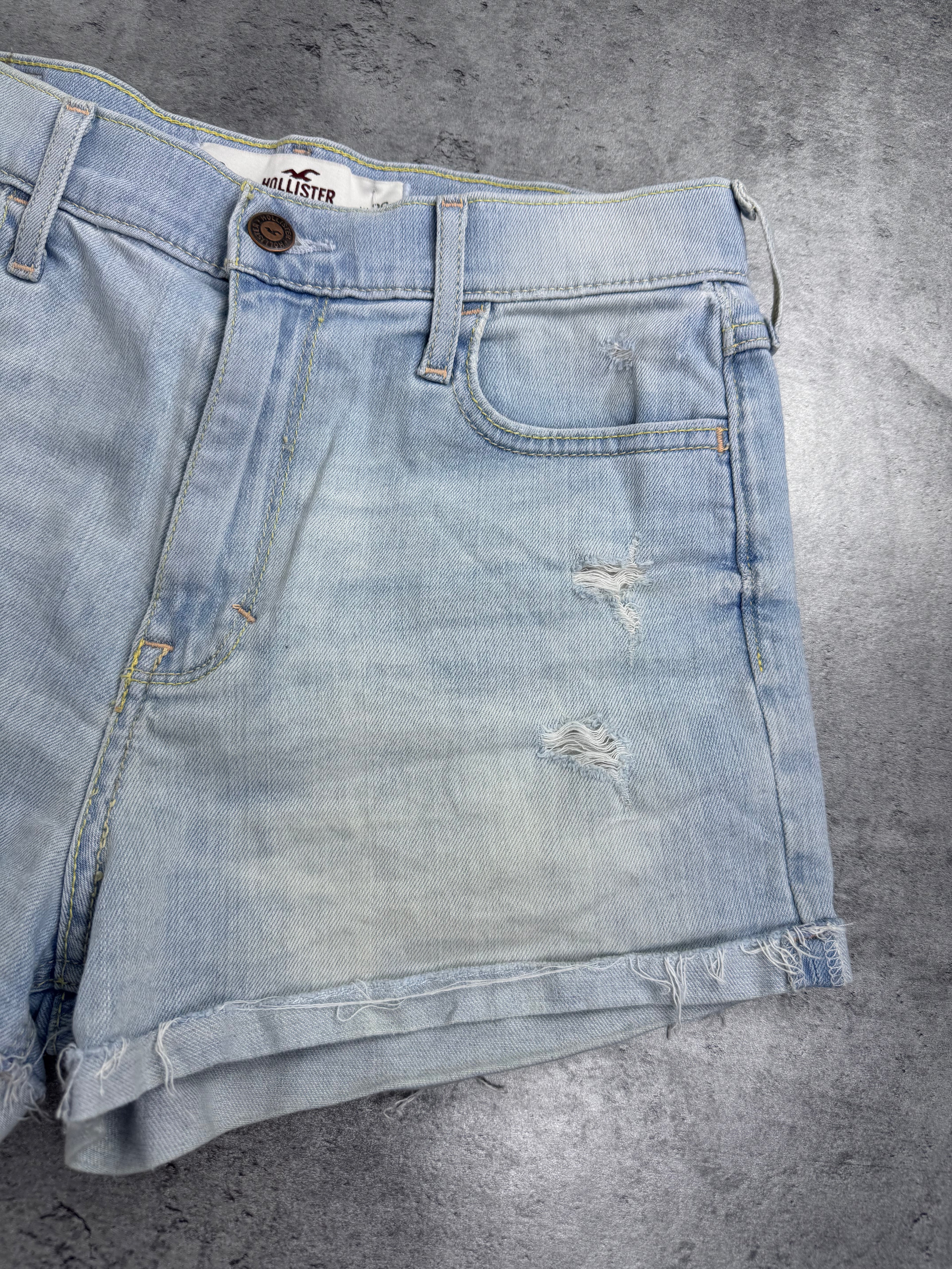 Hollister California Y2K Surfing Shorts spodenki szorty krótkie denim jeansowe