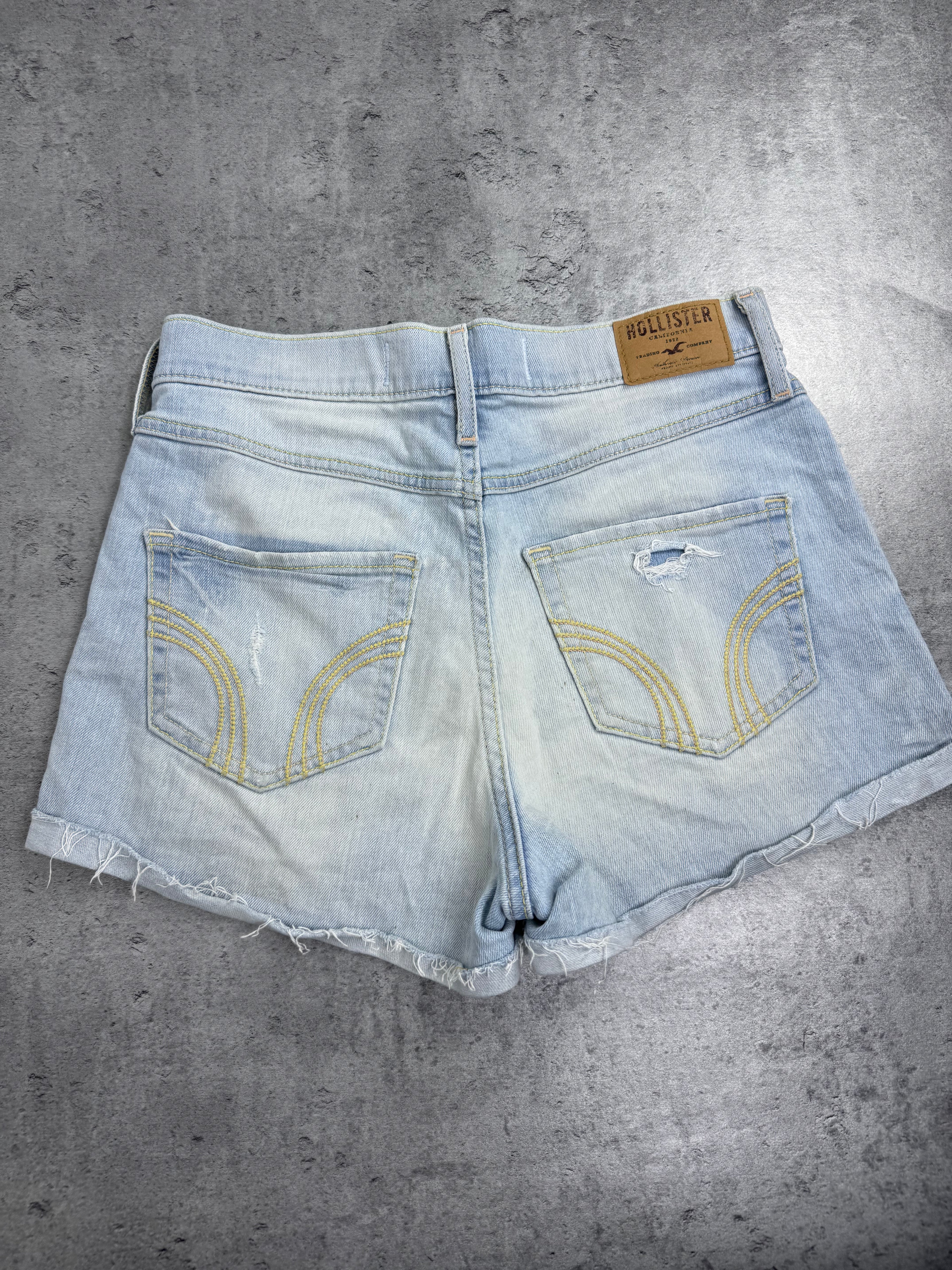 Hollister California Y2K Surfing Shorts spodenki szorty krótkie denim jeansowe