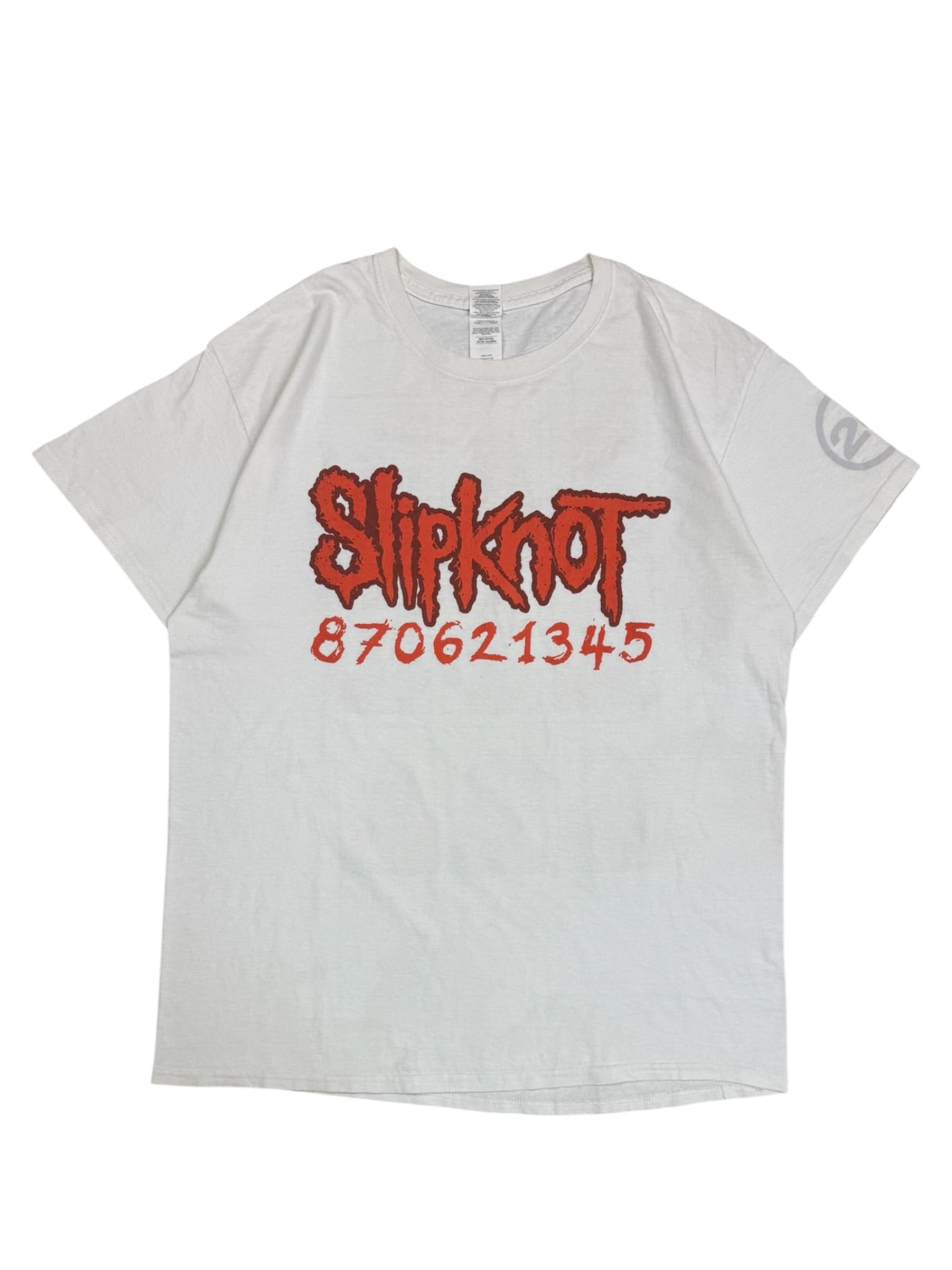Vintage Slipknot Graphic Print T-shirt Size L White