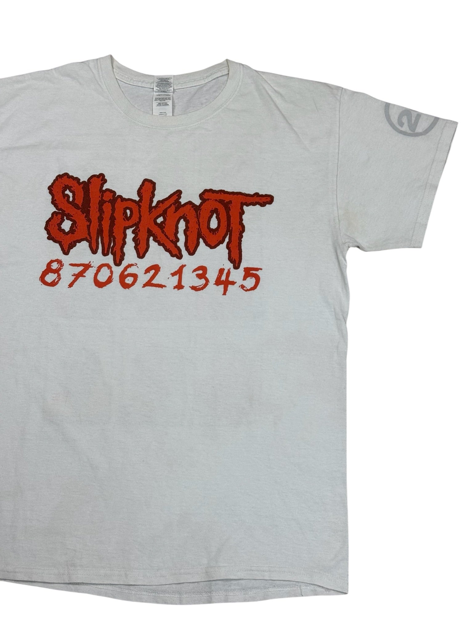 Vintage Slipknot Graphic Print T-shirt Size L White