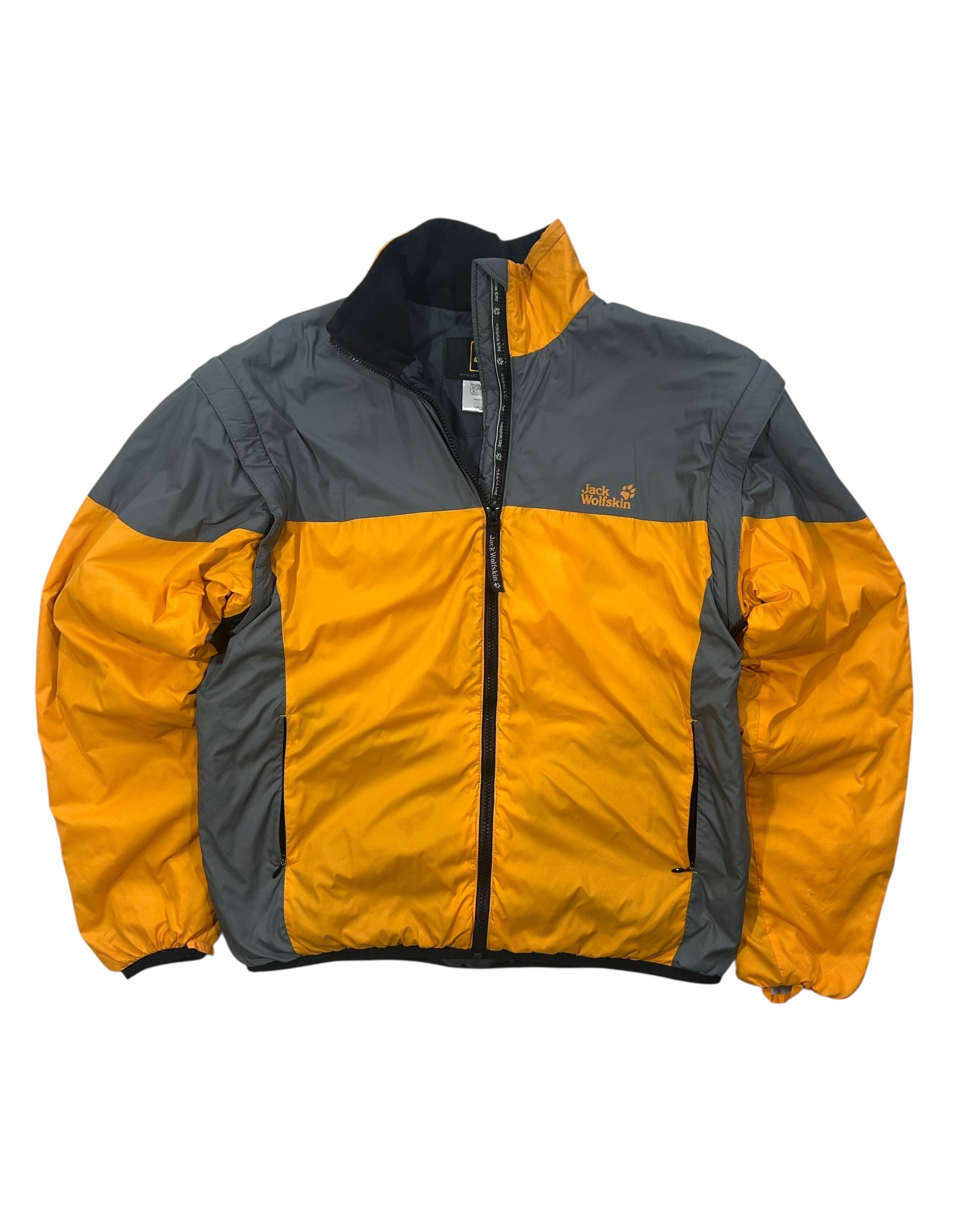 Jack Wolfskin yellow windbreaker - żółto-szara wiatrówka
