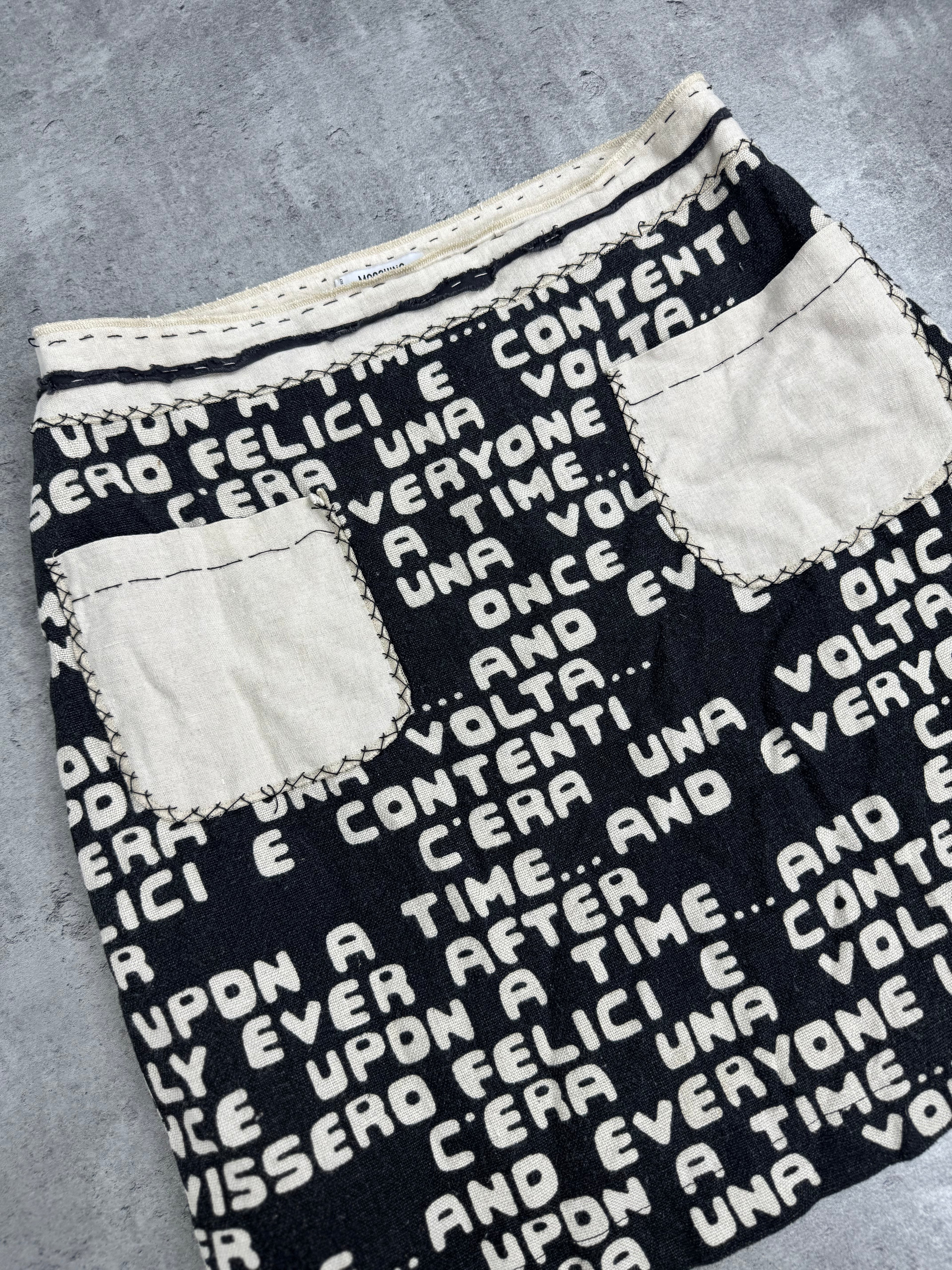 Moschino Cheap And Chic Vintage Linen Lniana y2k spódnica 2000s Britney Spears Madonna