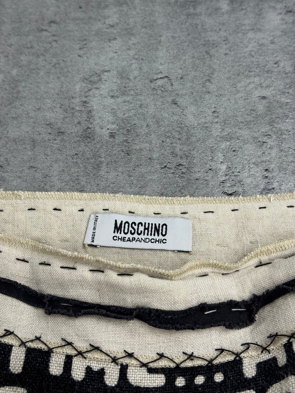 Moschino Cheap And Chic Vintage Linen Lniana y2k spódnica 2000s Britney Spears Madonna