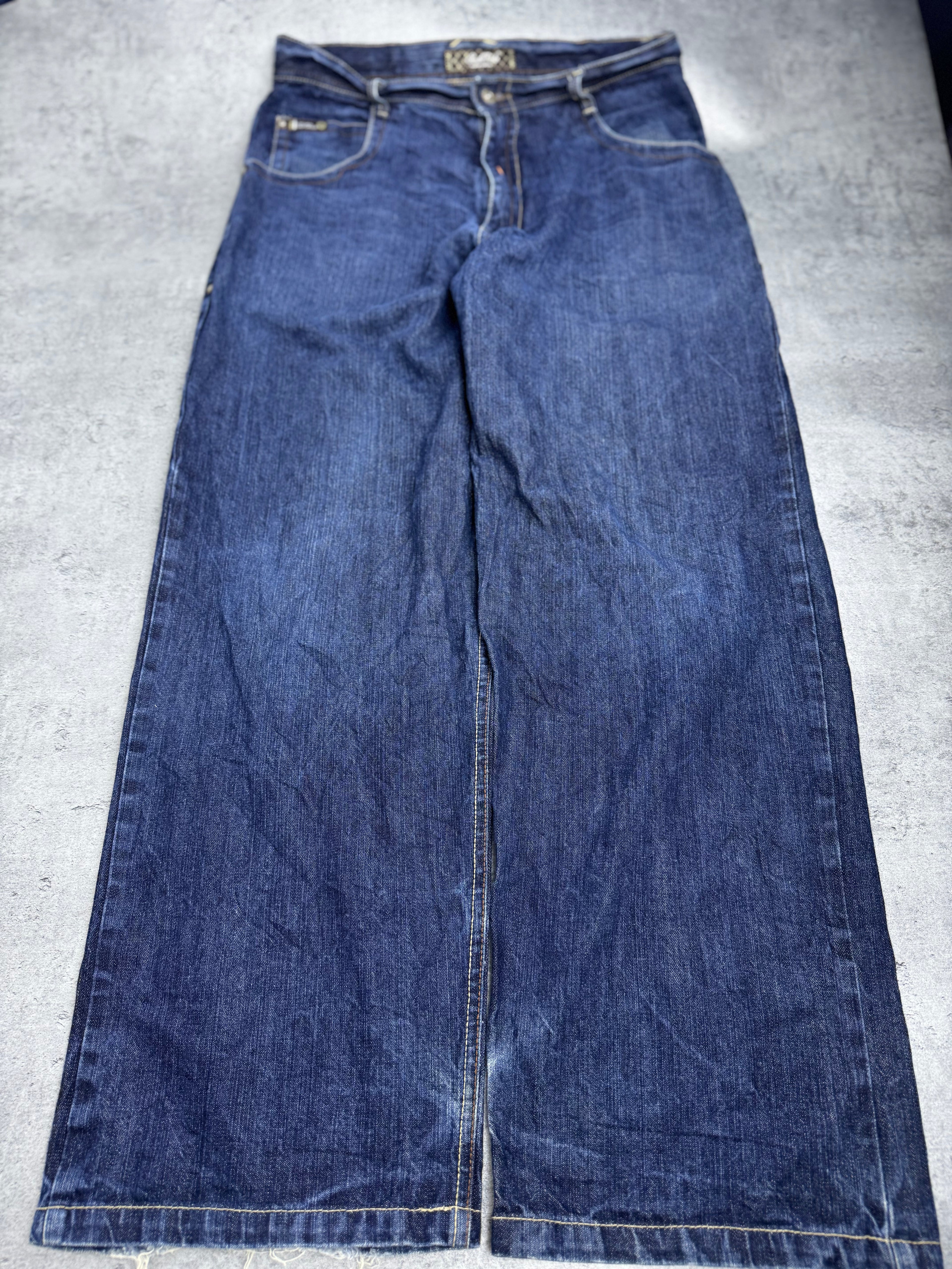 Authentic Baggy Southpole Wide Leg Jeans Spodnie Y2K embroidery on the back loose fit American
