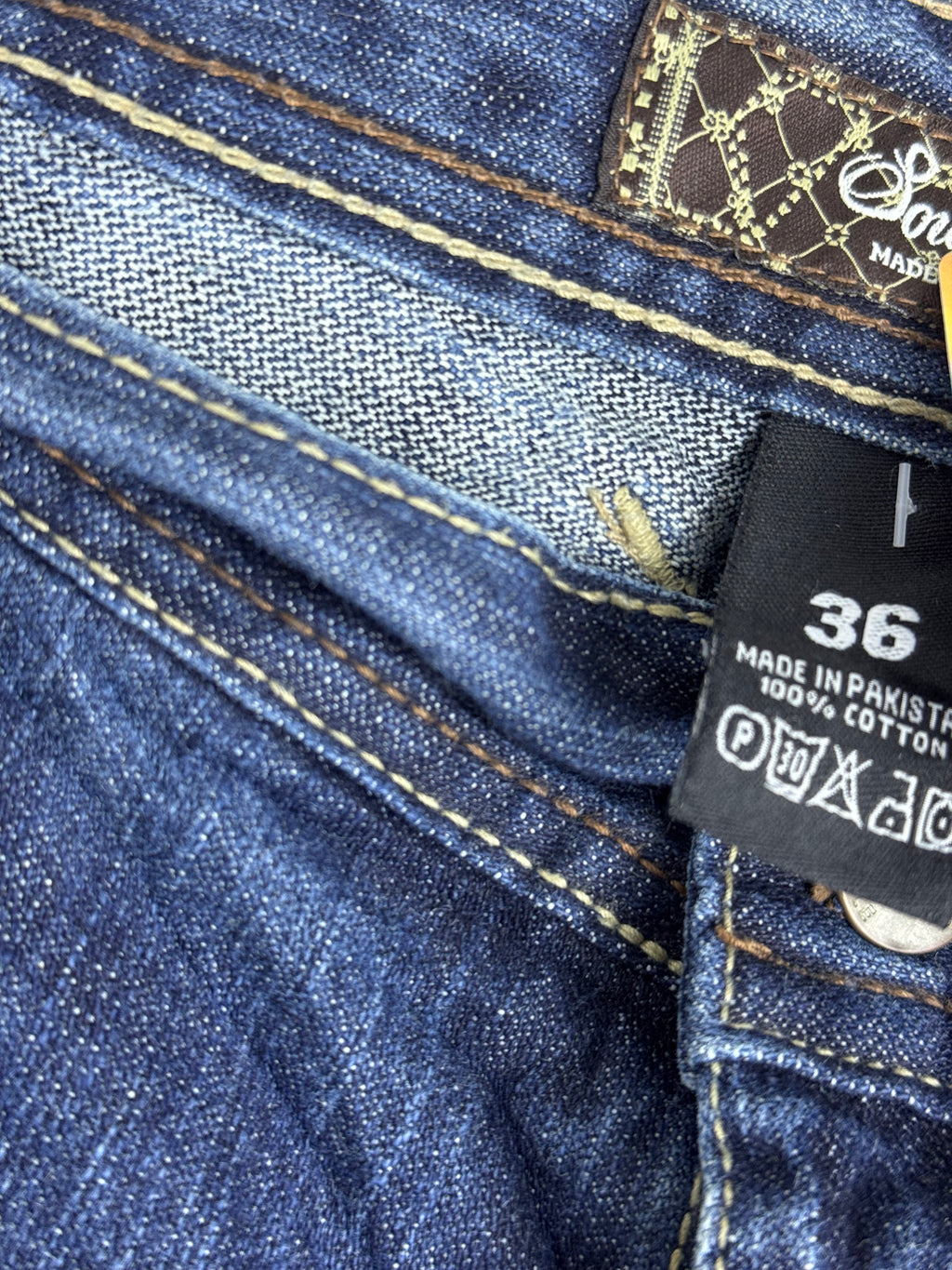 Authentic Baggy Southpole Wide Leg Jeans Spodnie Y2K embroidery on the back loose fit American