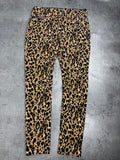 Versace Jeans Couture Spodnie w Panterkę Animal Print Skinny Jeans Designer